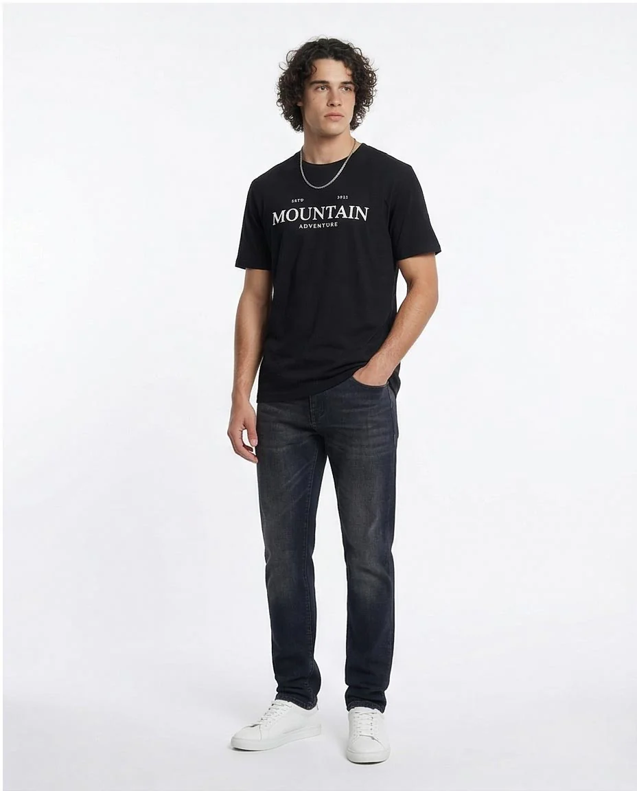 Ravin | Men's "Mountain Adventure" Graphic Tee – Elevated Street Edition - Black - R209366 - Image 4