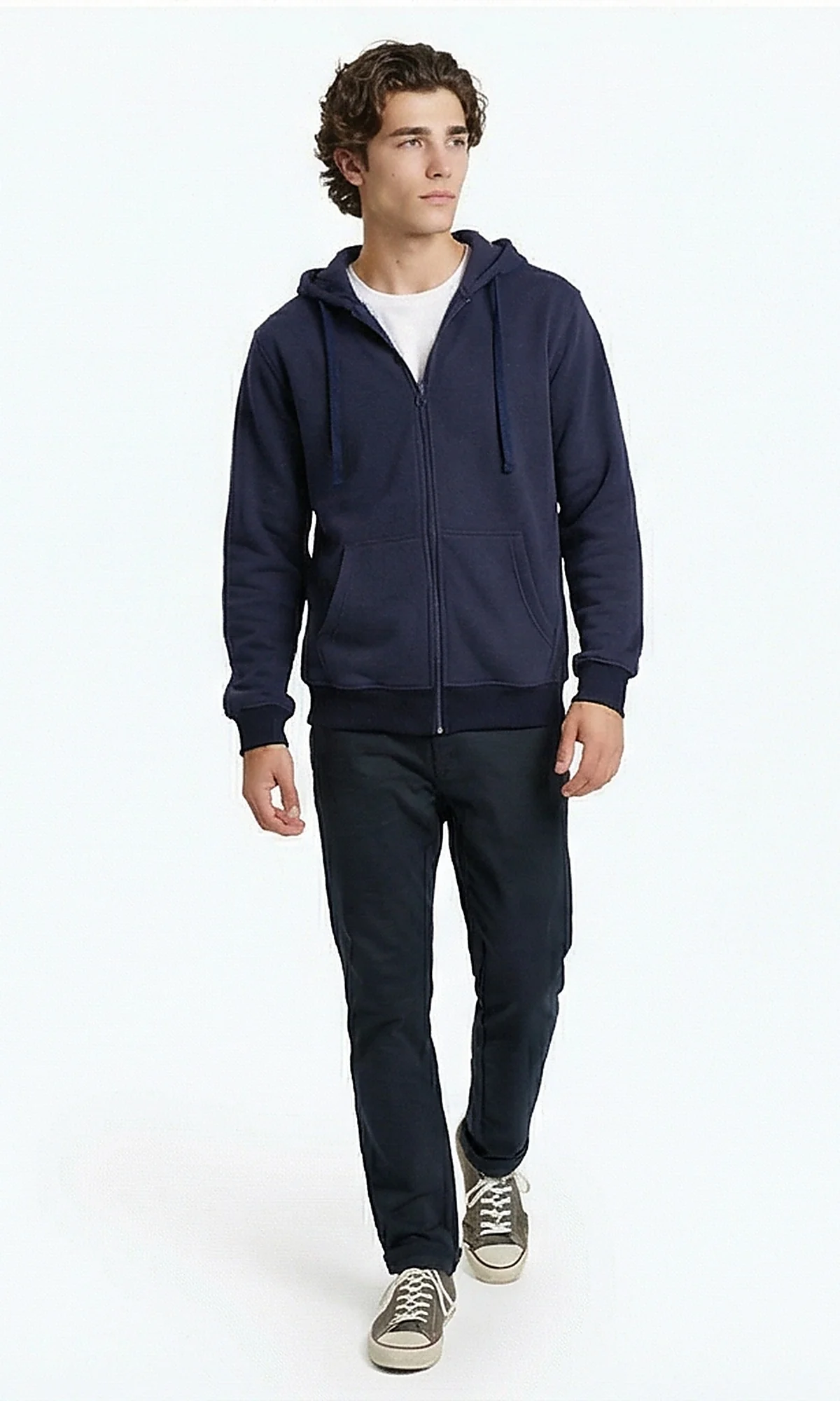 Ravin Men's Navy Zip-Up Essential Hoodie - Image 3