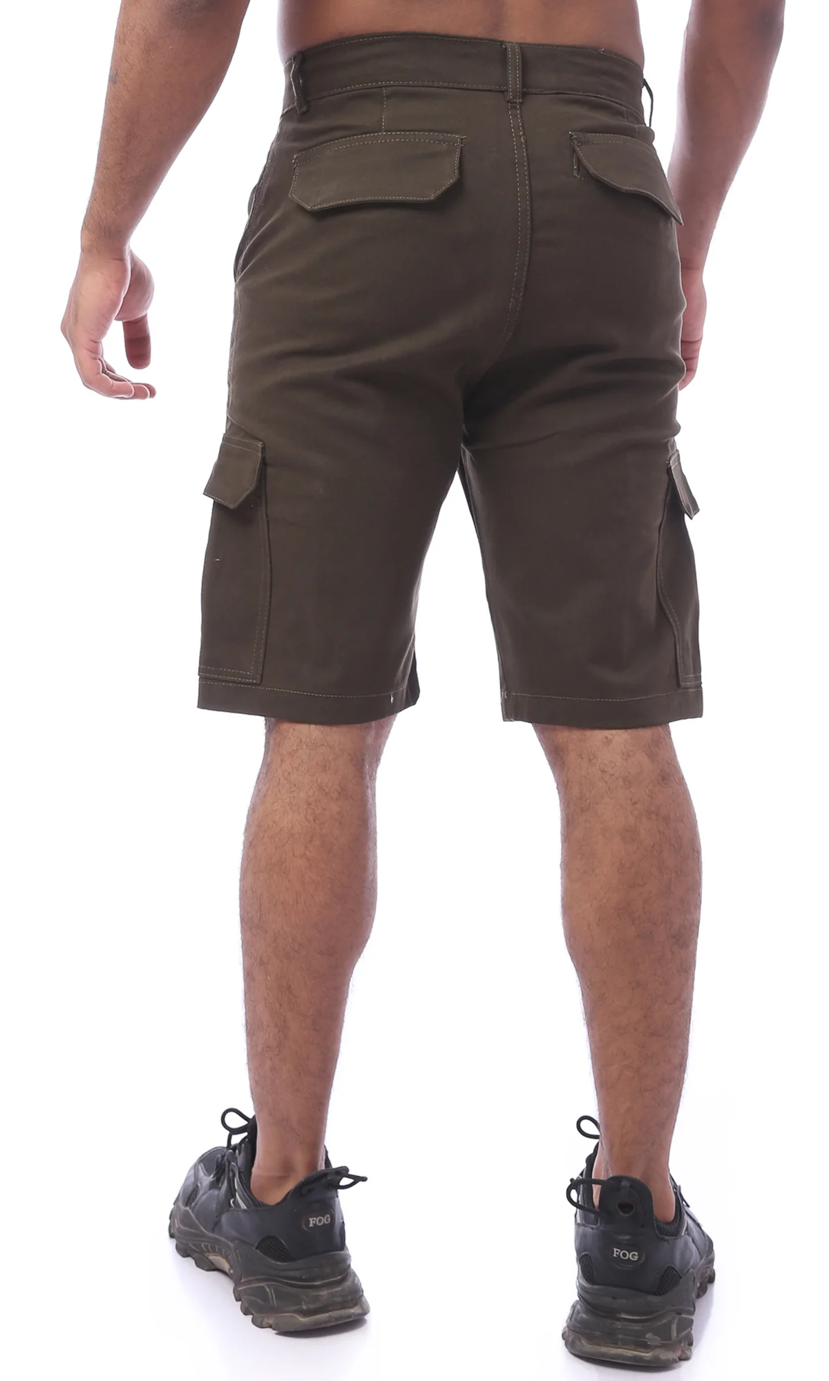 Men's Olive Earth-Tone Cargo Utility Shorts - 0170551 - Image 3