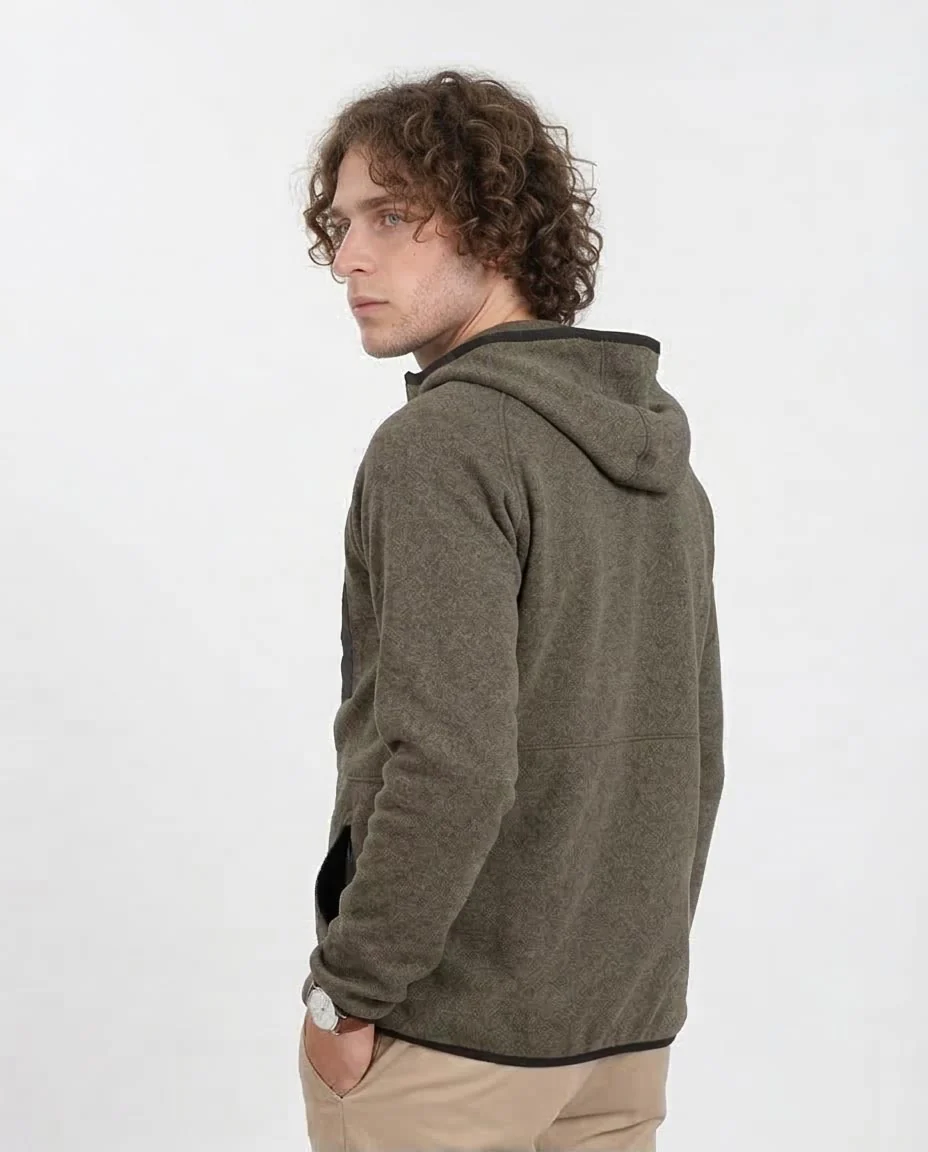 Men's Olive Moss Tech-Fleece Full-Zip Hoodie - O201219 - Image 2