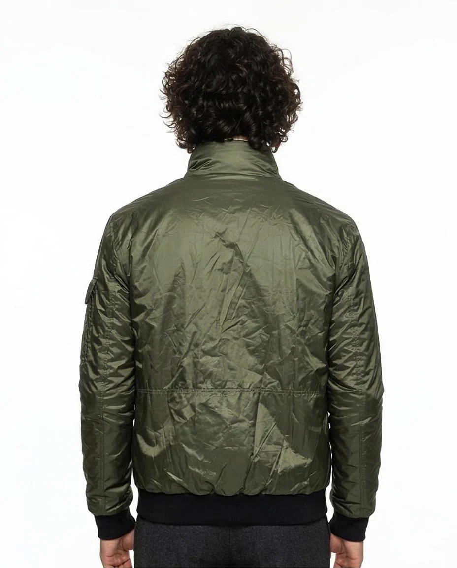 Men's Olive Technical Lightweight Bomber Jacket - O200261 - Image 2
