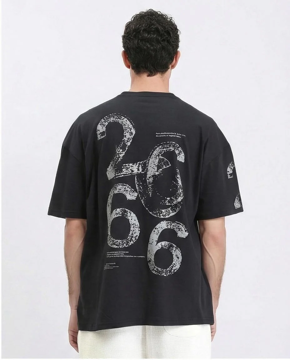 RAVIN Men’s Oversized "2666" Graphic T-Shirt – Elevated Street Collection - R210527 - Image 2
