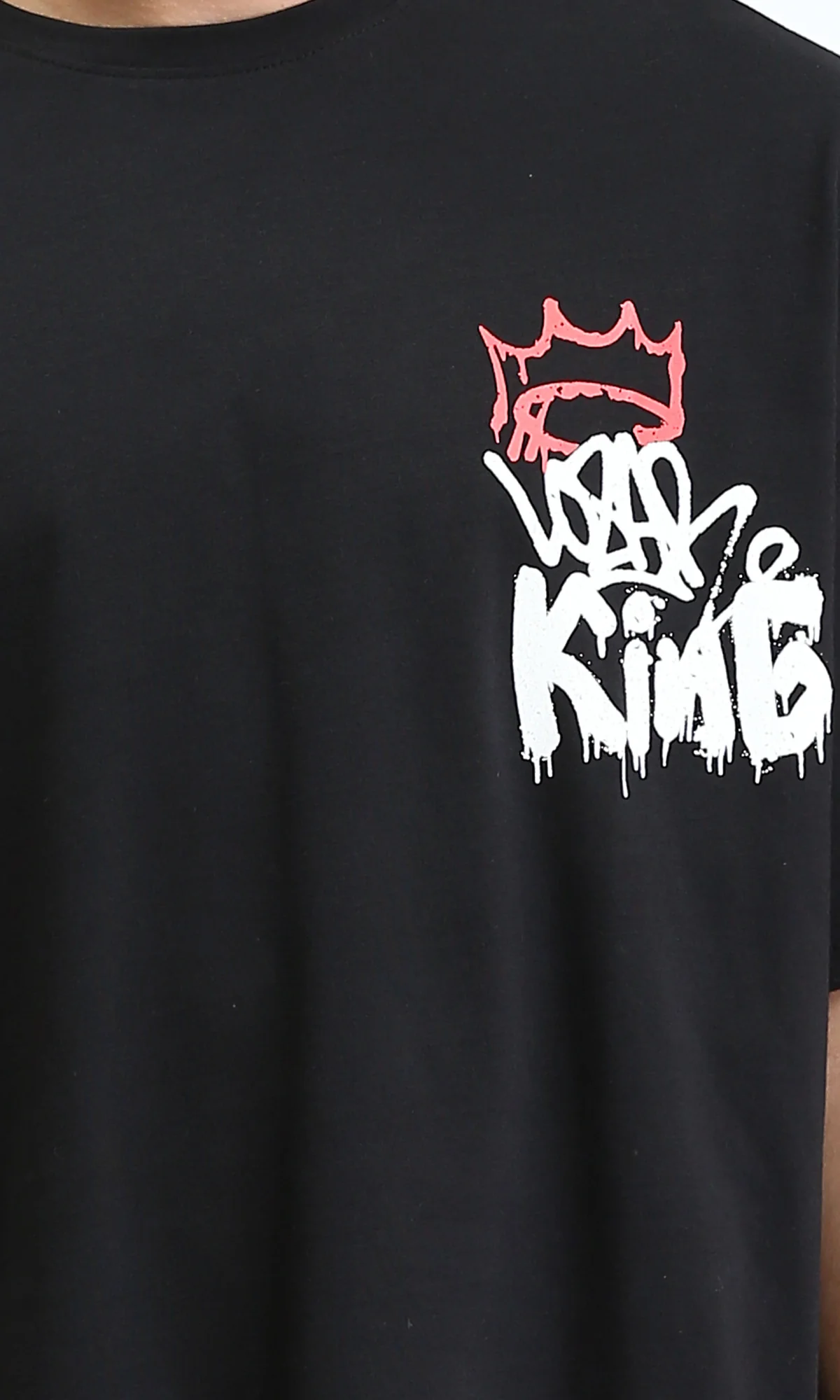 Ravin Men's Oversized Graffiti Graphic T-Shirt - Black - R210536 - Image 3