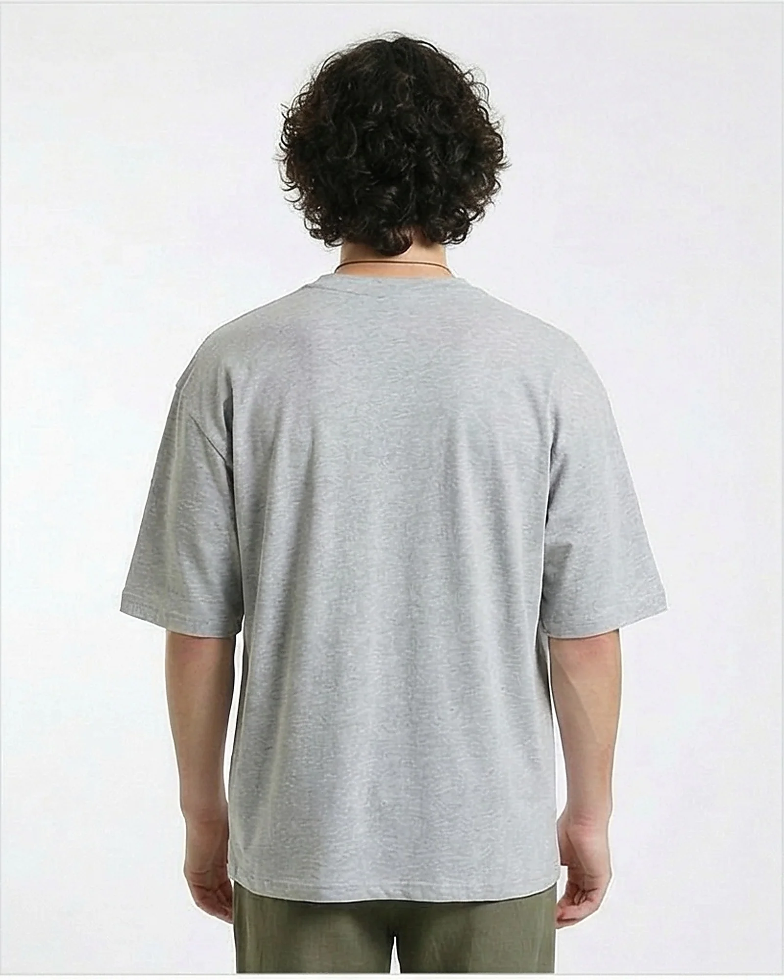 Essential Heather Grey Oversized T-Shirt - Image 2