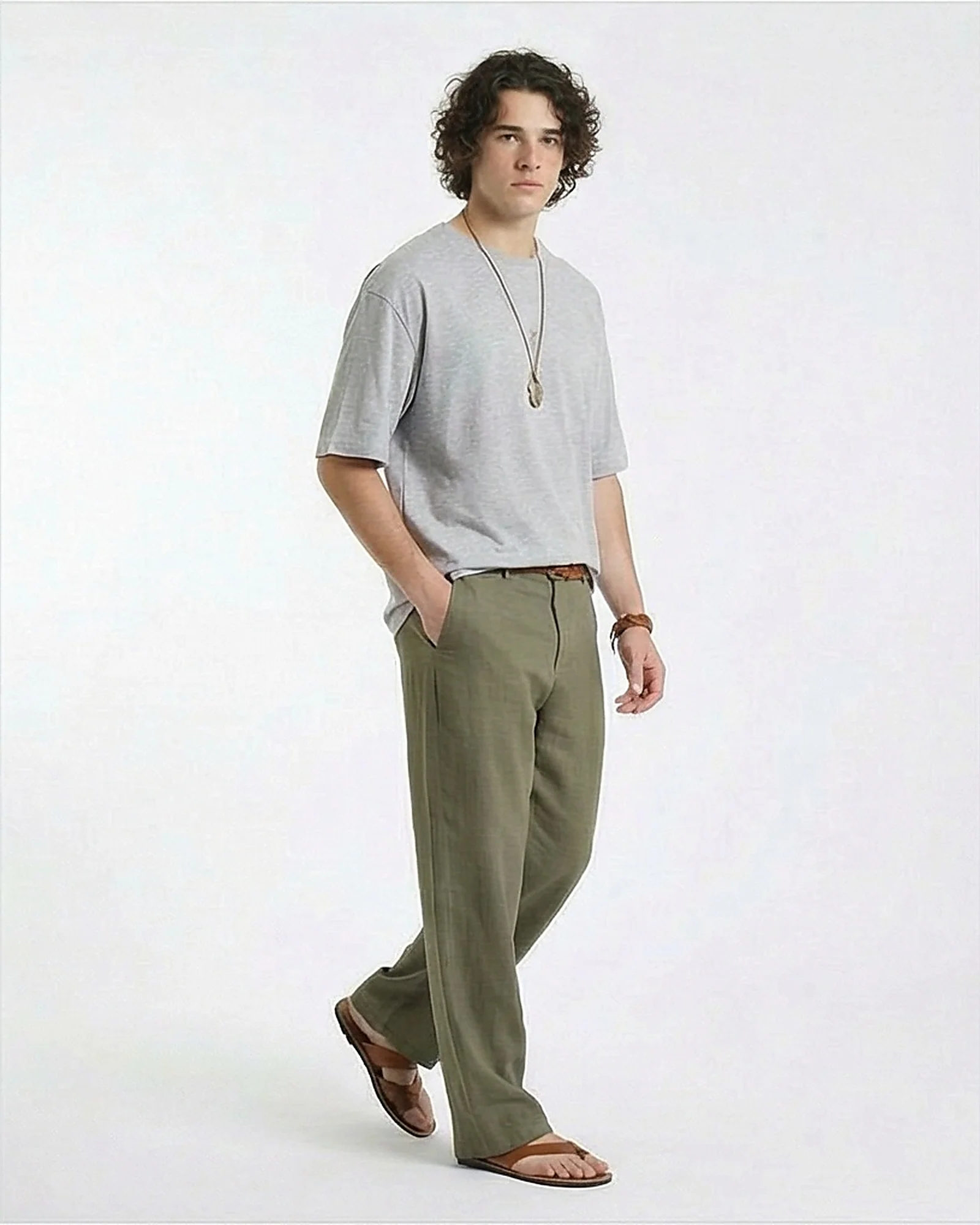 Essential Heather Grey Oversized T-Shirt - Image 3