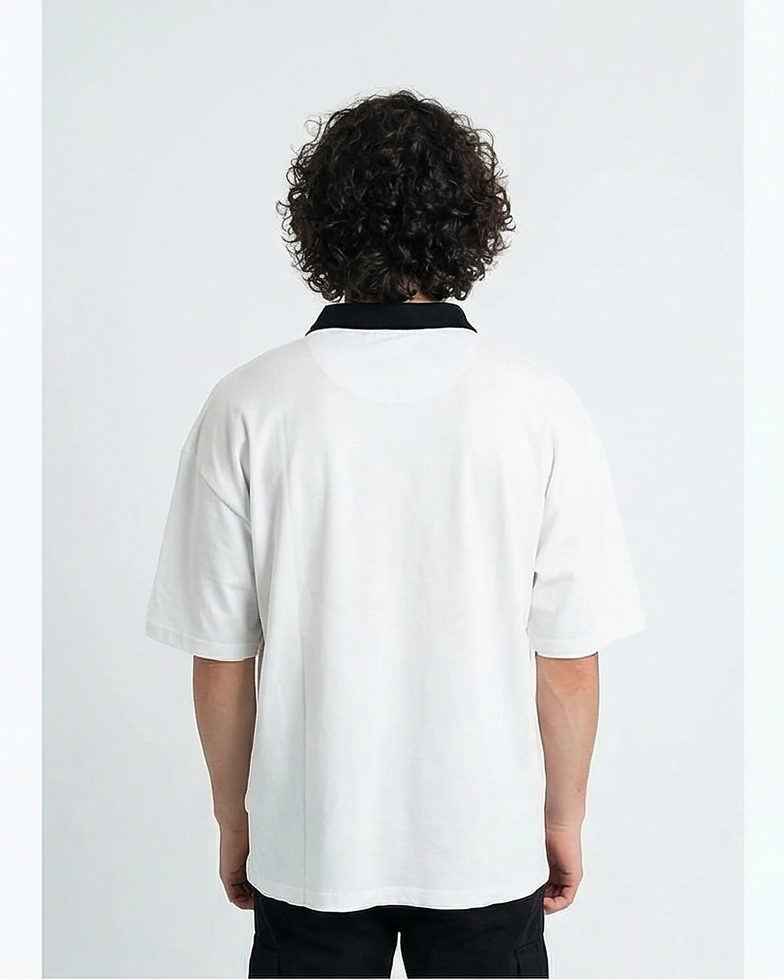 White Championship Graphic Oversized Polo Shirt - R210785 - Image 2