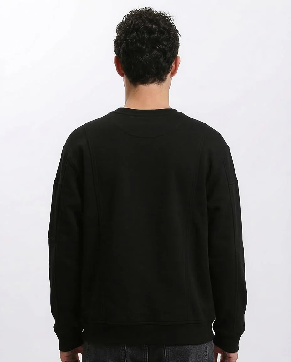 Ravin Men’s Premium Structured Utility Sweatshirt – Black - R215652 - Image 2