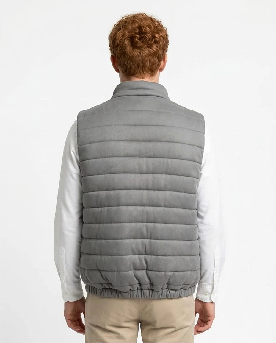 Ravin Men's Quilted Performance Puffer Vest – Slate Grey - R215935 - Image 2
