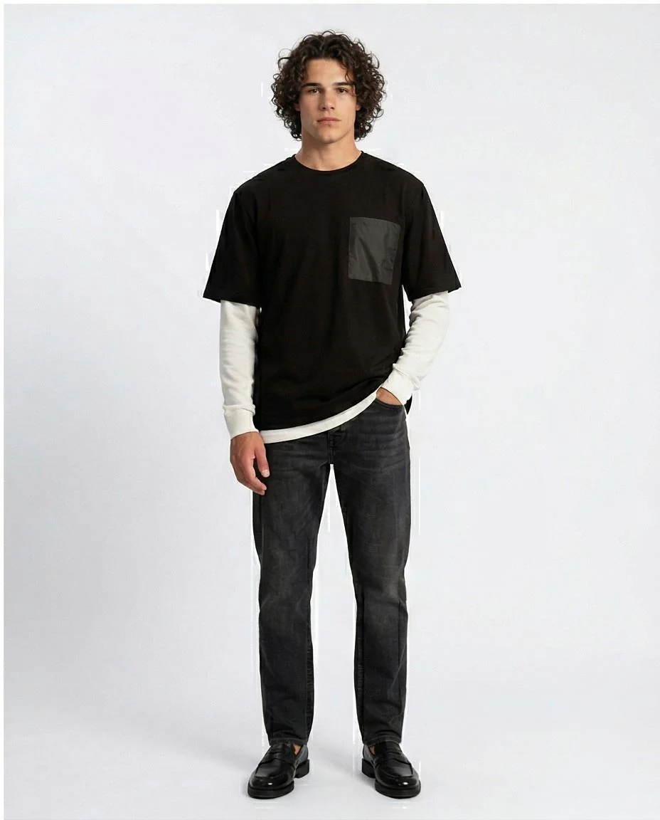 Ravin Men's Relaxed Fit Heavyweight Tee with Technical Ripstop Pocket - O204279 - Image 4