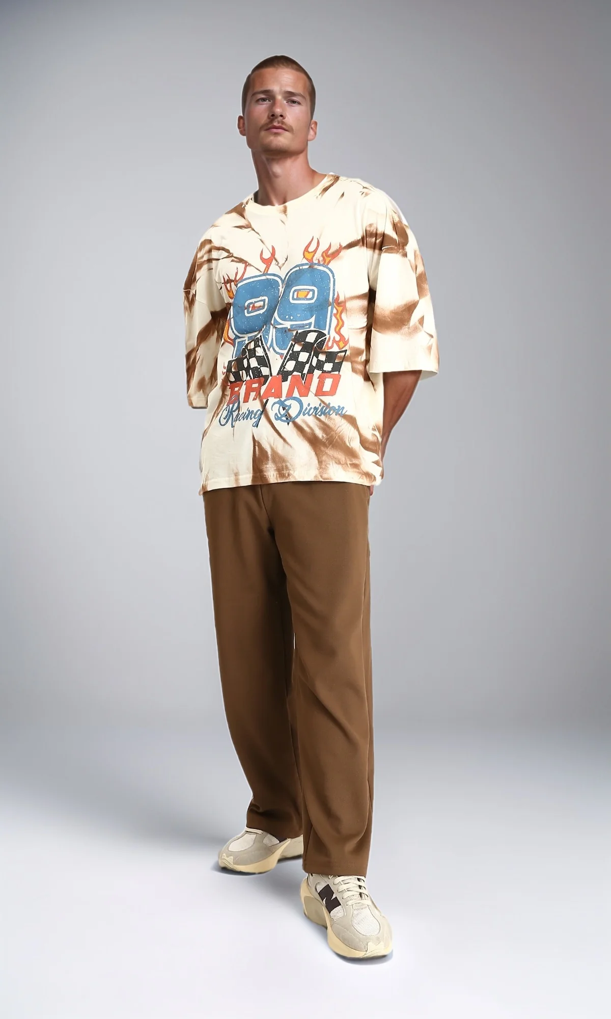 Essential Relaxed-Fit Solid Brown Trouser - Image 5