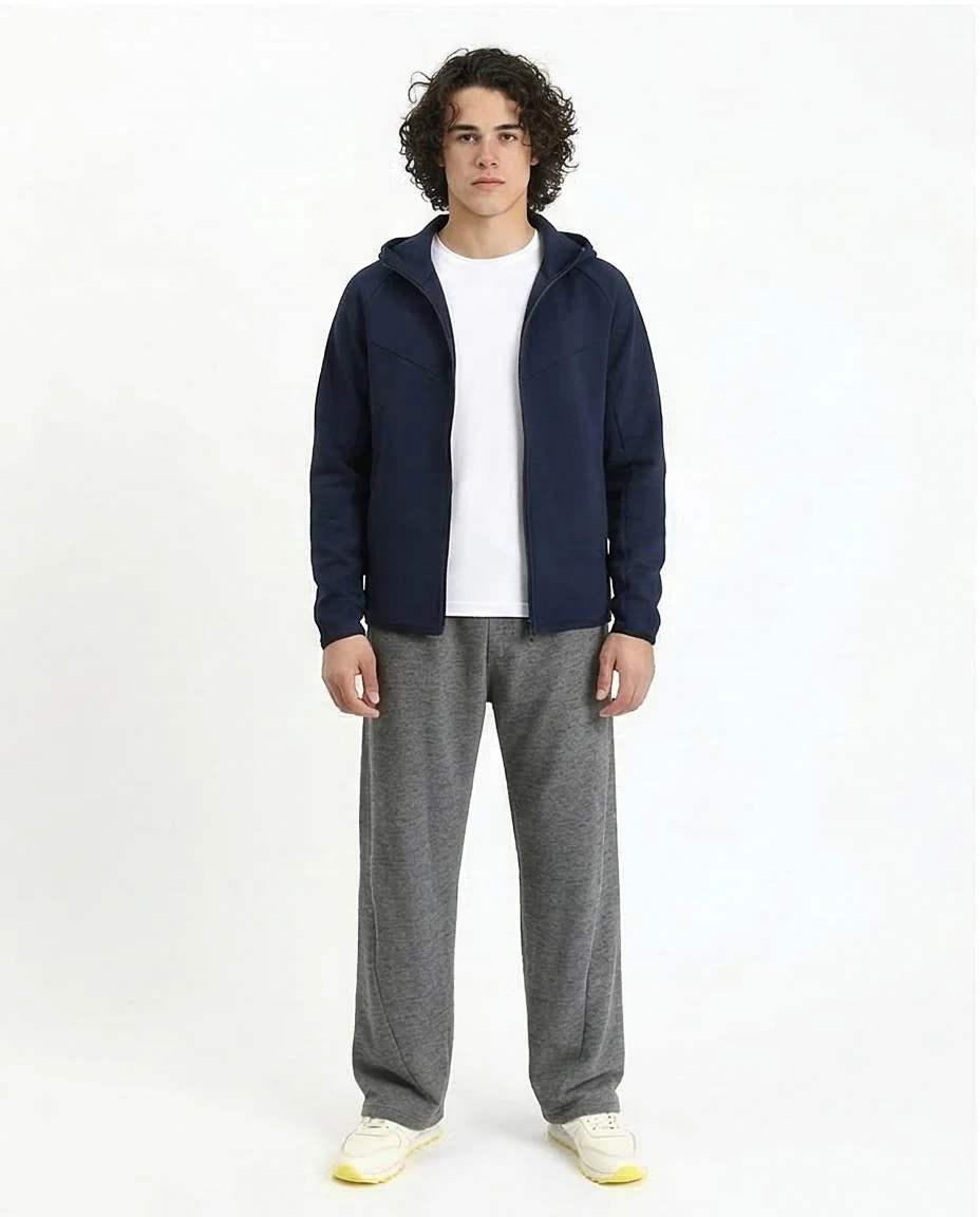 Ravin Men’s Relaxed-Fit Marl Jersey Lounge Pants – Charcoal Heather - R210692 - Image 5