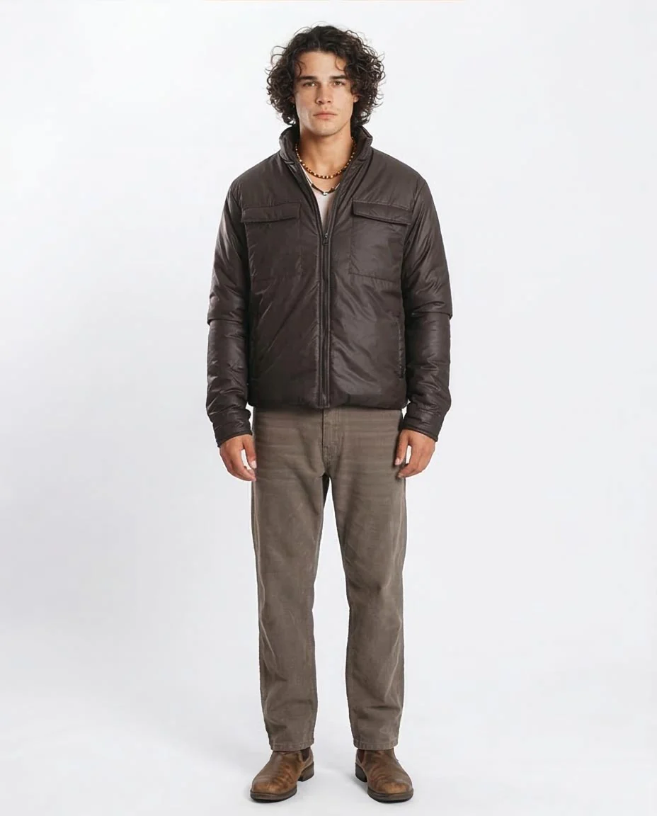 Men's Rich Cocoa Padded Utility Jacket - O199929 - Image 3