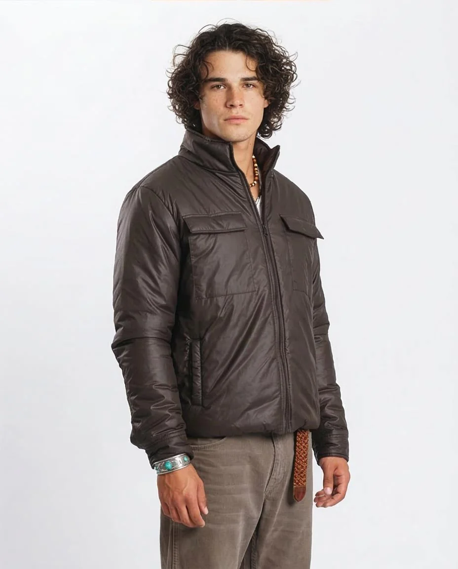 Men's Rich Cocoa Padded Utility Jacket - O199929 - Image 5