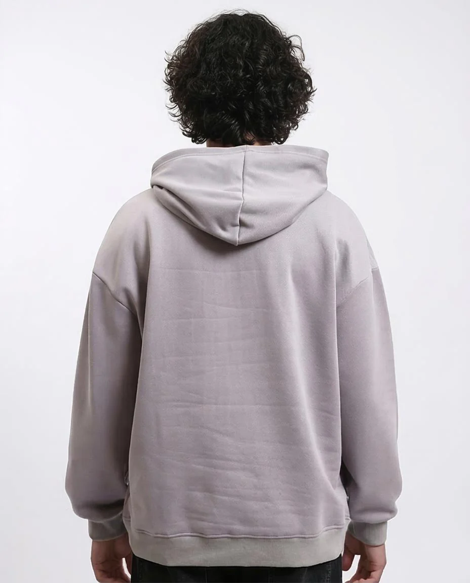 Ravin Men's Rolling Stones Oversized Graphic Hoodie – Lavender Grey - Grey - R214397 - Image 2