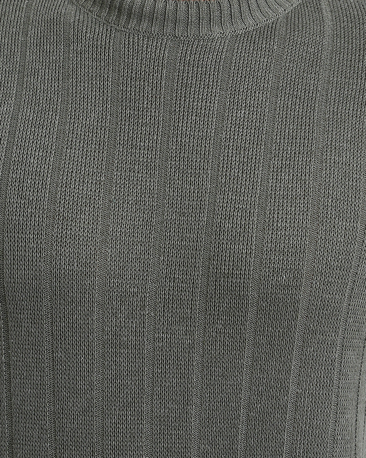 Ravin Men’s Sage Green Vertical Ribbed Knit Crewneck Sweater - R212599 - Image 4
