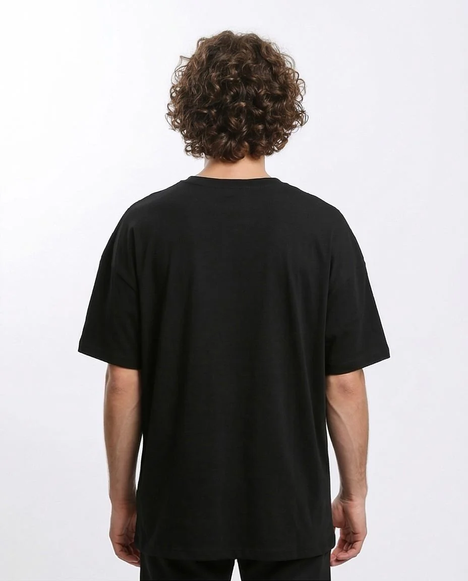 Ravin Men's SF 46 Oversized Distressed Graphic T-Shirt - Black - R215738 - Image 2