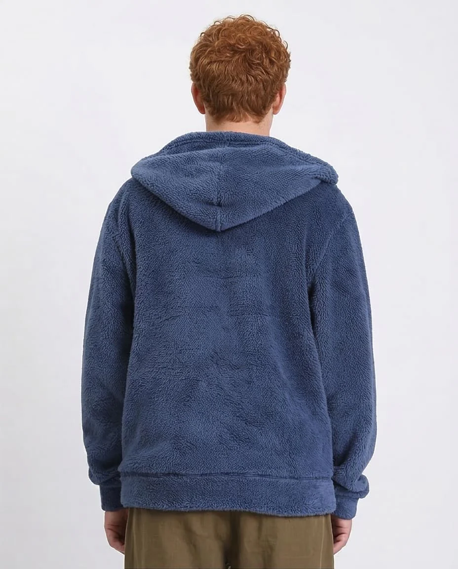 Ravin Men's Sherpa Fleece Zip-Up Hoodie - Dusty Blue - R212106 - Image 2