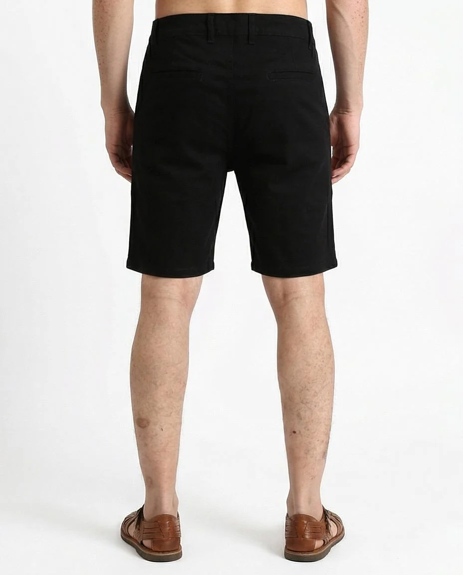 Ravin Men's Slim-Fit Chino Shorts - Classic Black Casual Shorts for Summer & Travel - Black - R209459 - Image 2
