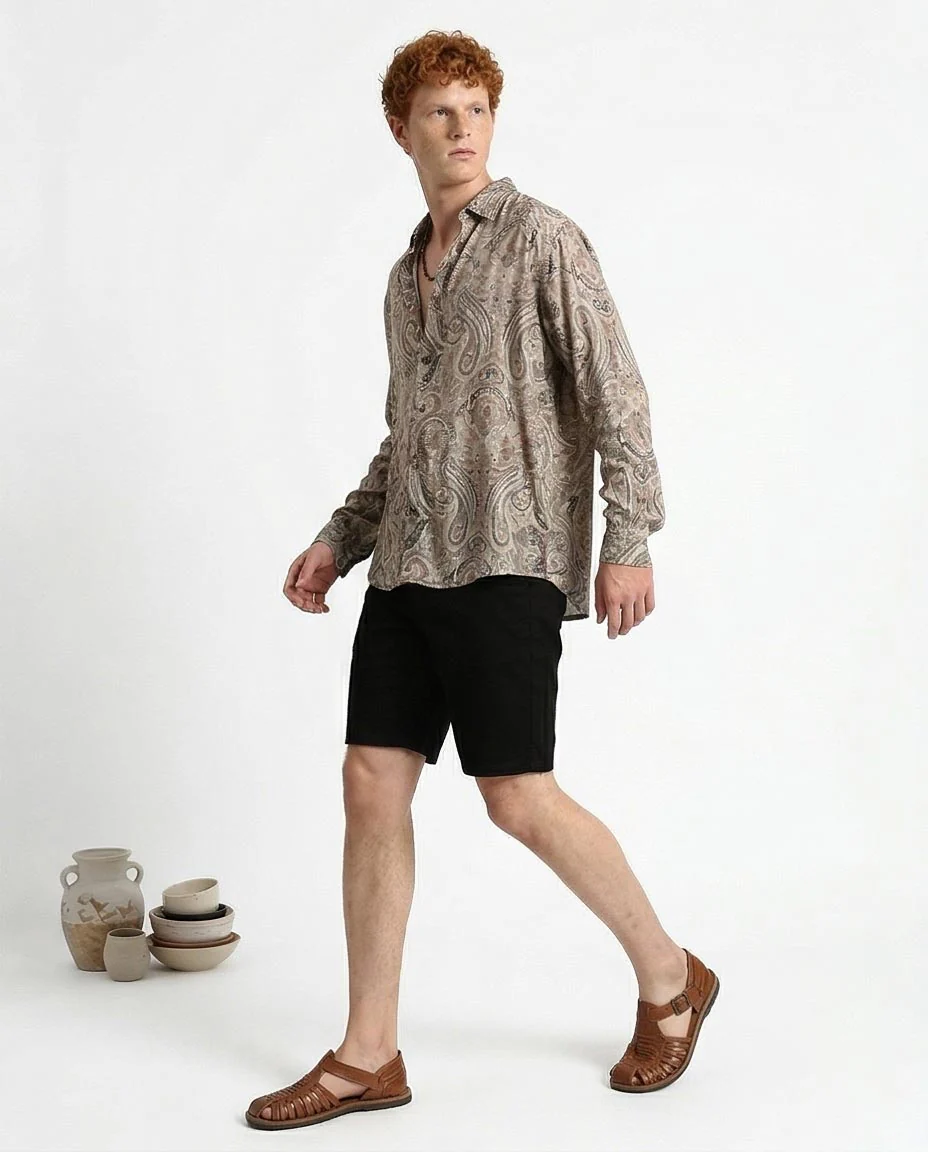 Ravin Men's Slim-Fit Chino Shorts - Classic Black Casual Shorts for Summer & Travel - Black - R209459 - Image 4
