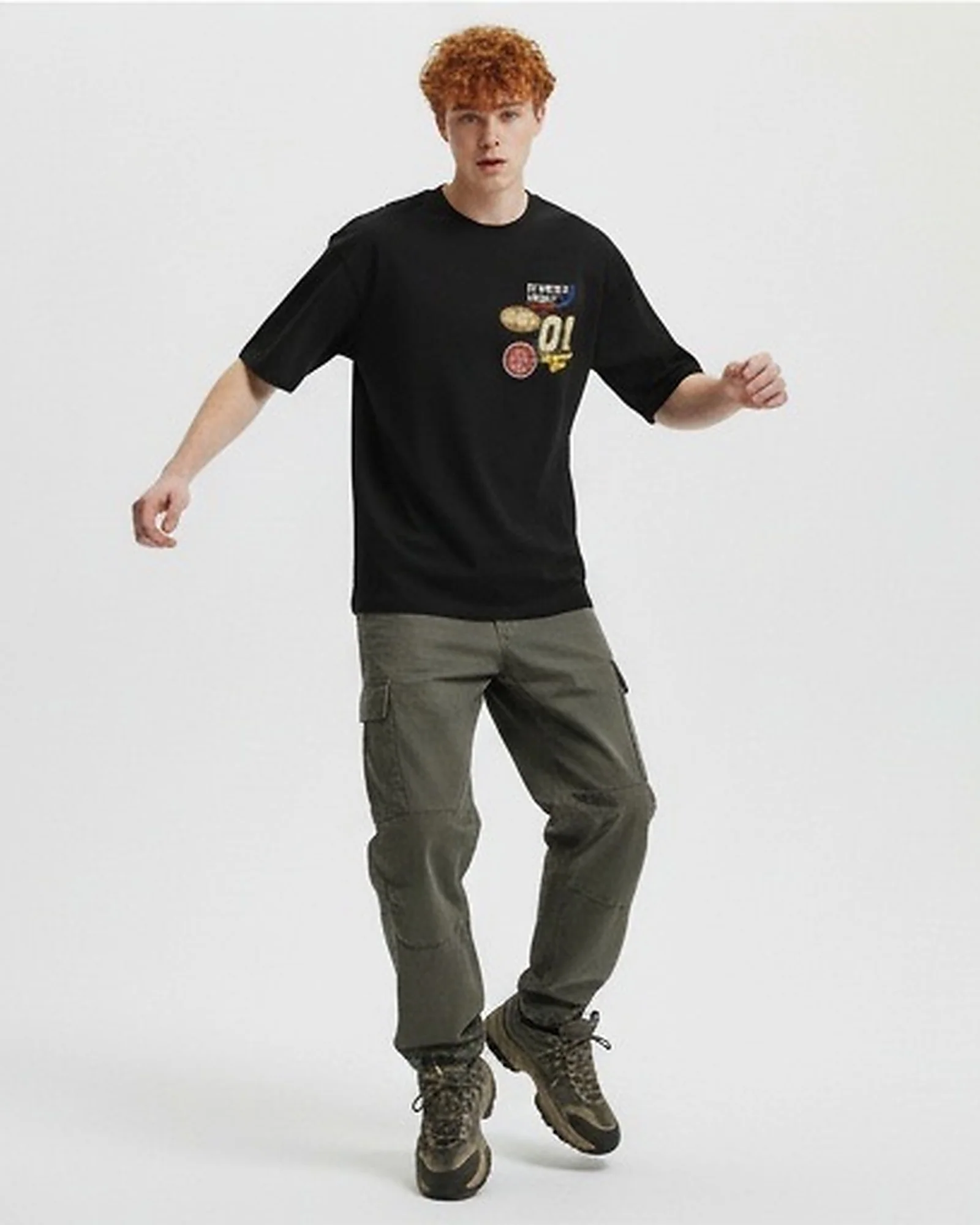Black Racing Team Graphic Relaxed Fit T-Shirt - R215737 - Image 3