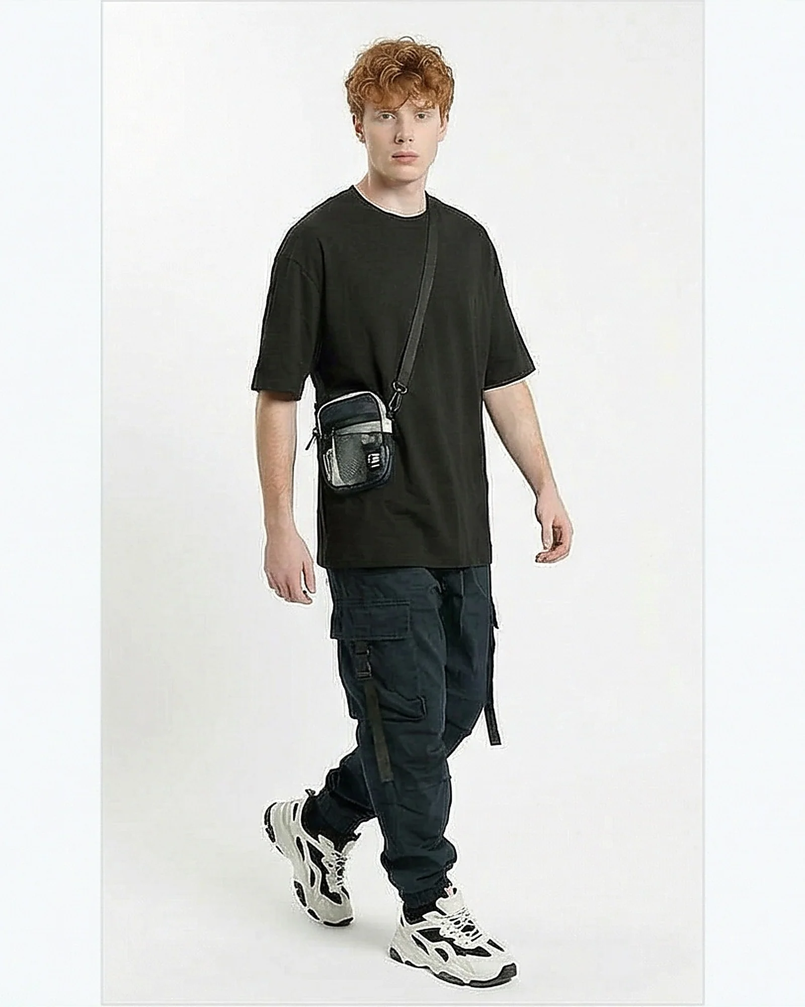 Forest Green Oversized Heavyweight Streetwear Tee - R215863 - Image 3