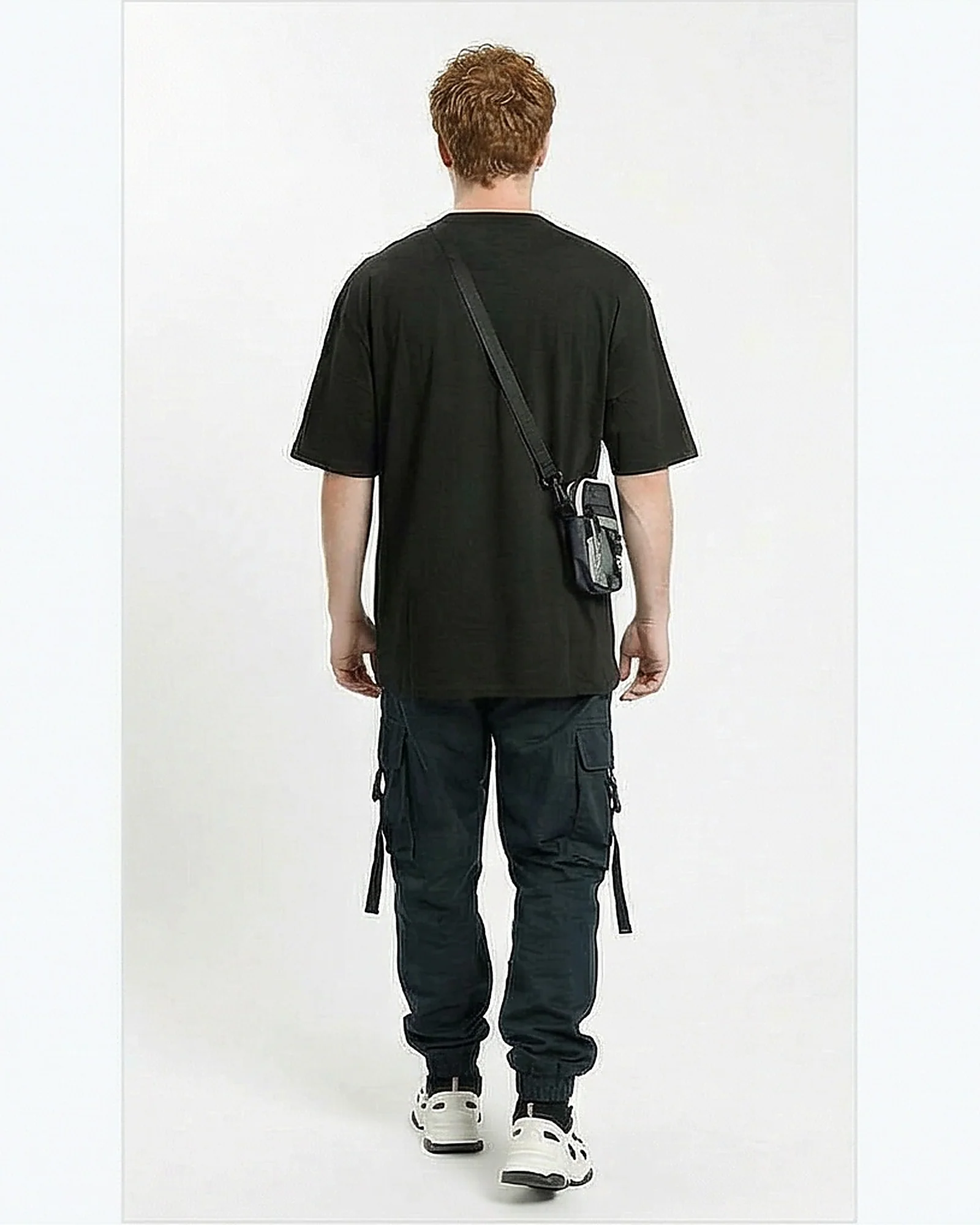 Forest Green Oversized Heavyweight Streetwear Tee - R215863 - Image 4