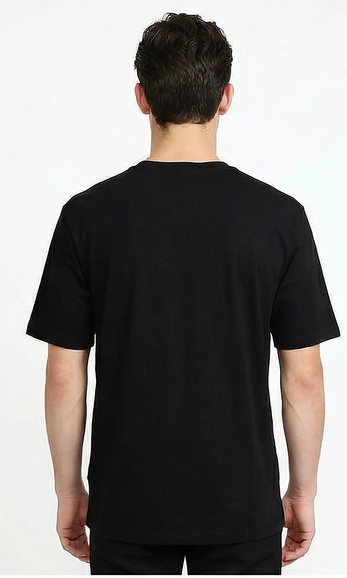 Men's Minimalist Black Pocket Crew Neck Tee - R215867 - Image 2