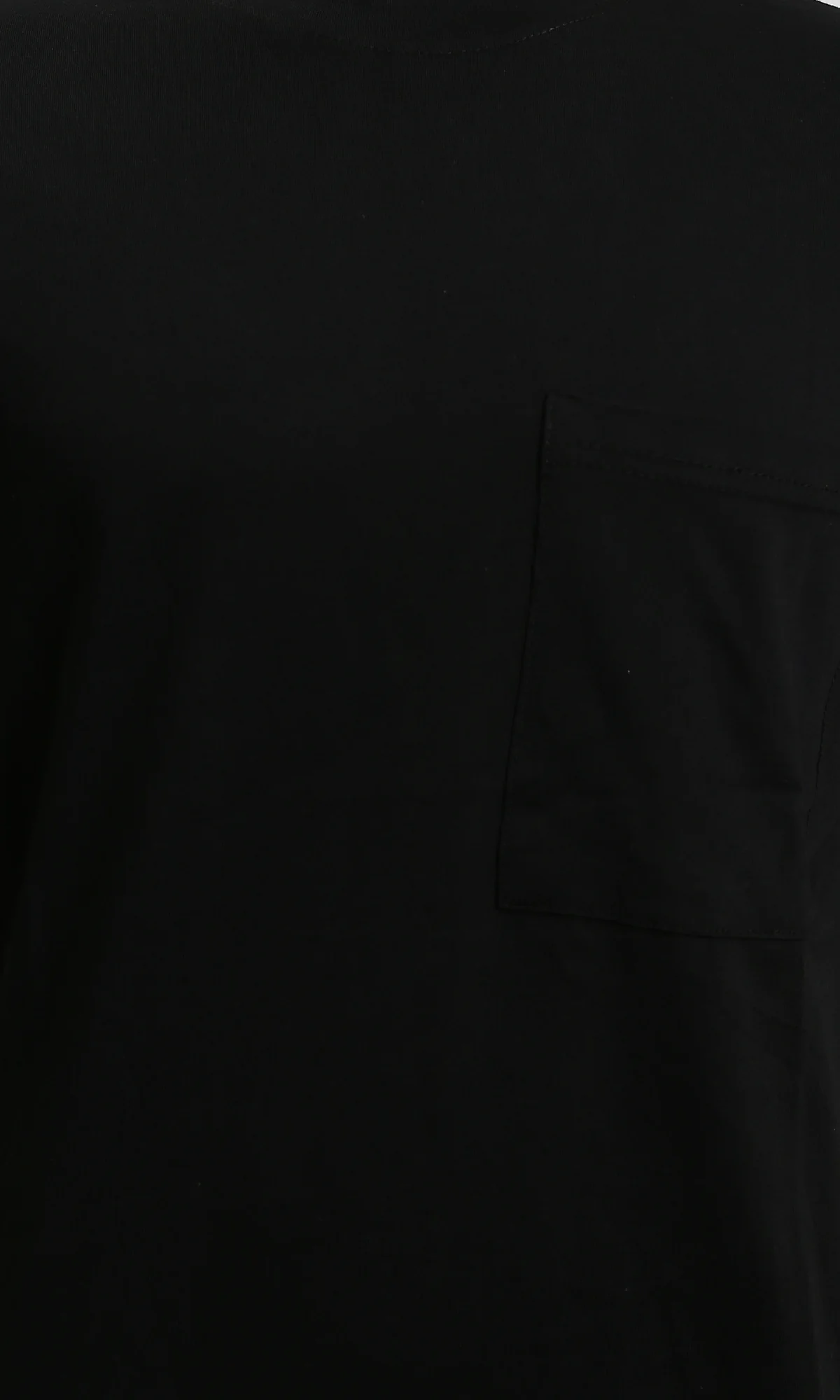 Men's Minimalist Black Pocket Crew Neck Tee - R215867 - Image 3