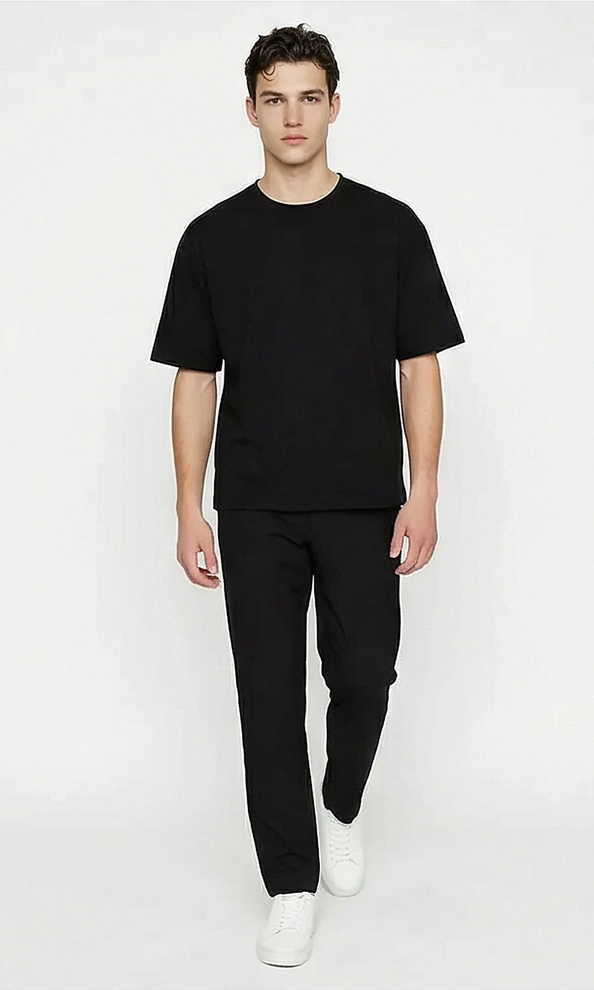 Midnight Black Relaxed Fit Essential Tee - R216562 - Image 4