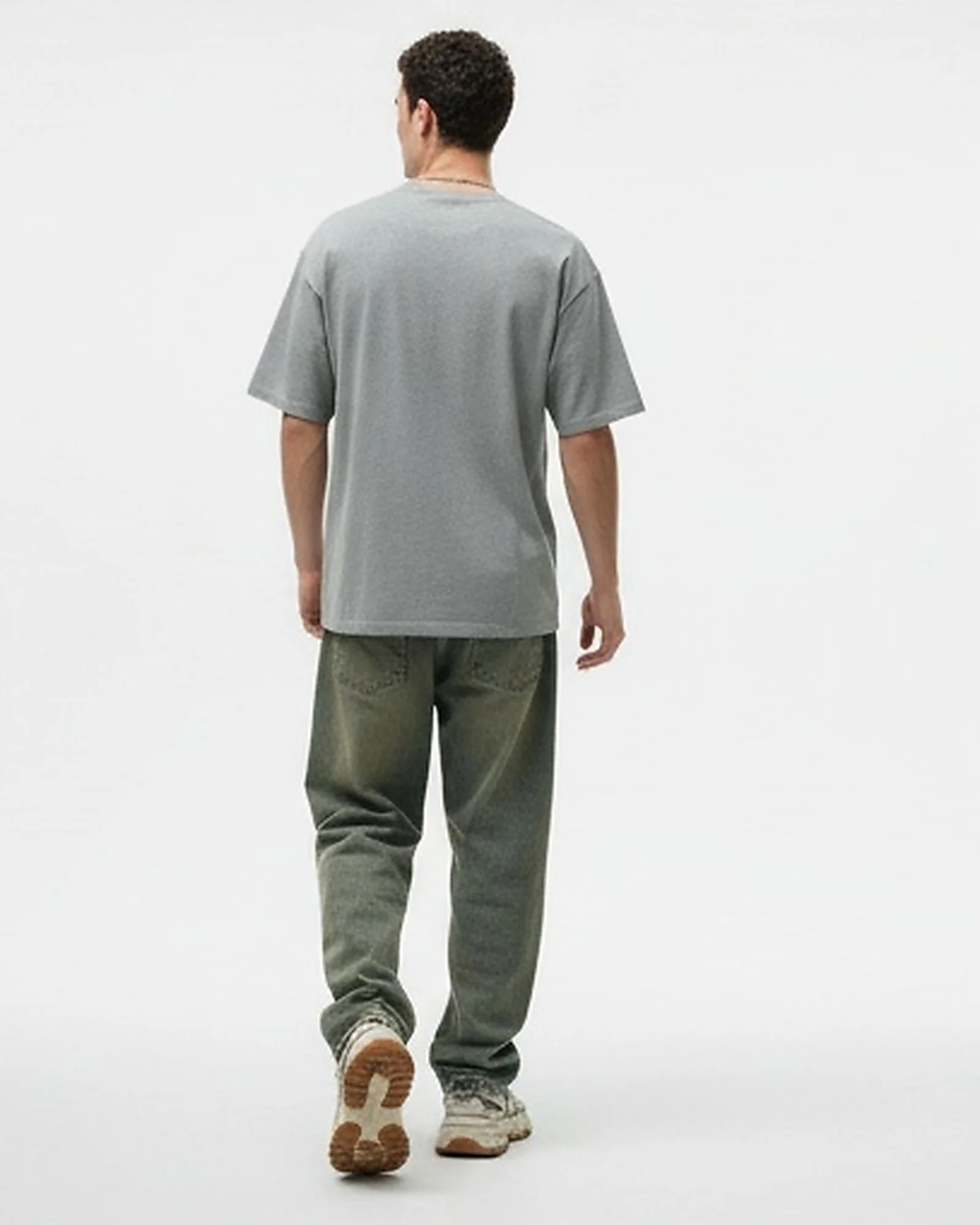 Grey Fireball Graphic Oversized T-Shirt - R216570 - Image 4