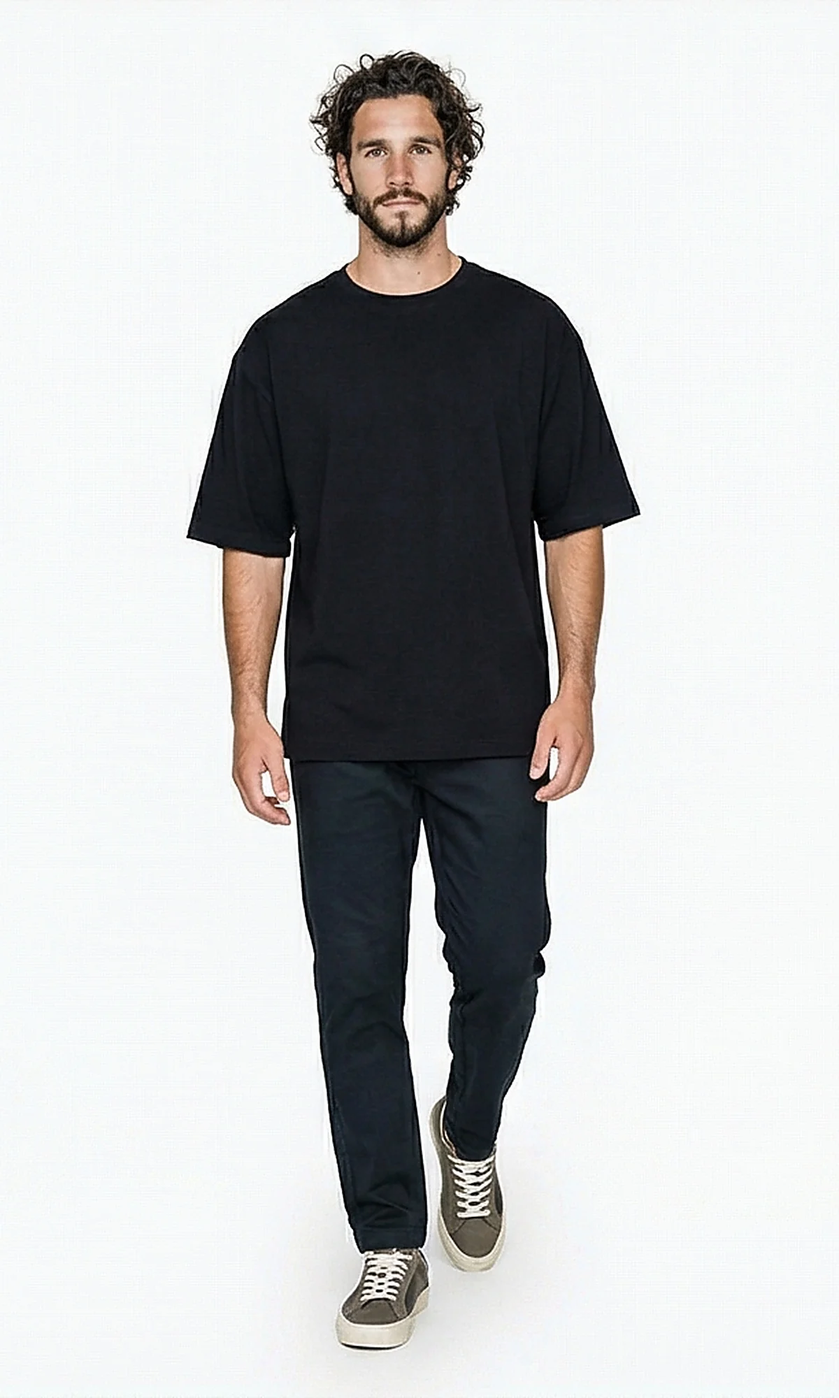 Essential Black Oversized Relaxed Fit T-Shirt - R216122 - Image 4