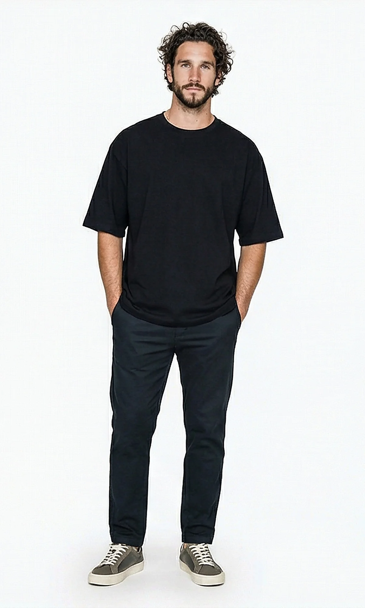 Essential Black Oversized Relaxed Fit T-Shirt - R216122 - Image 5
