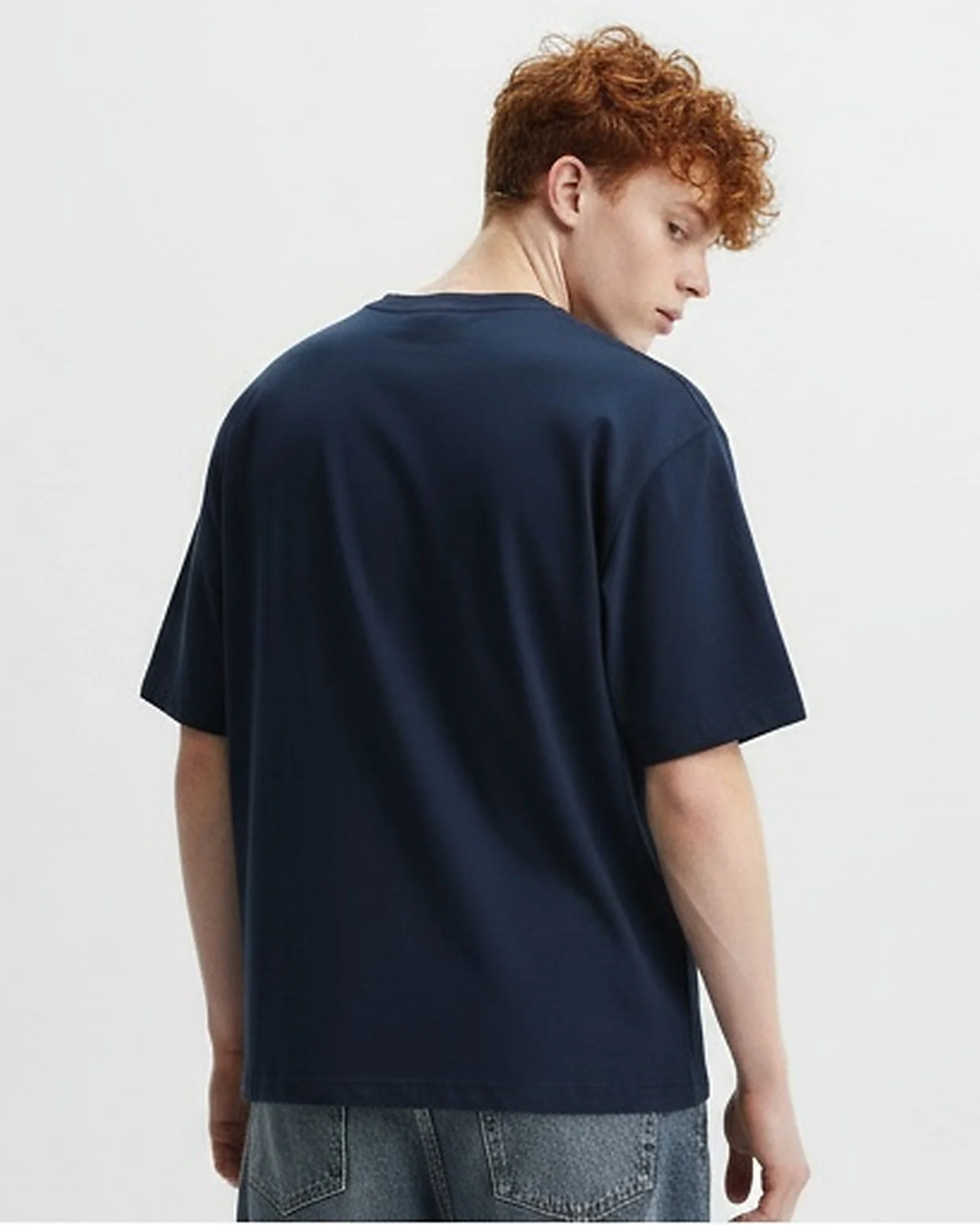 Navy Graphic Oversized Short Sleeve Tee - R216403 - Image 2
