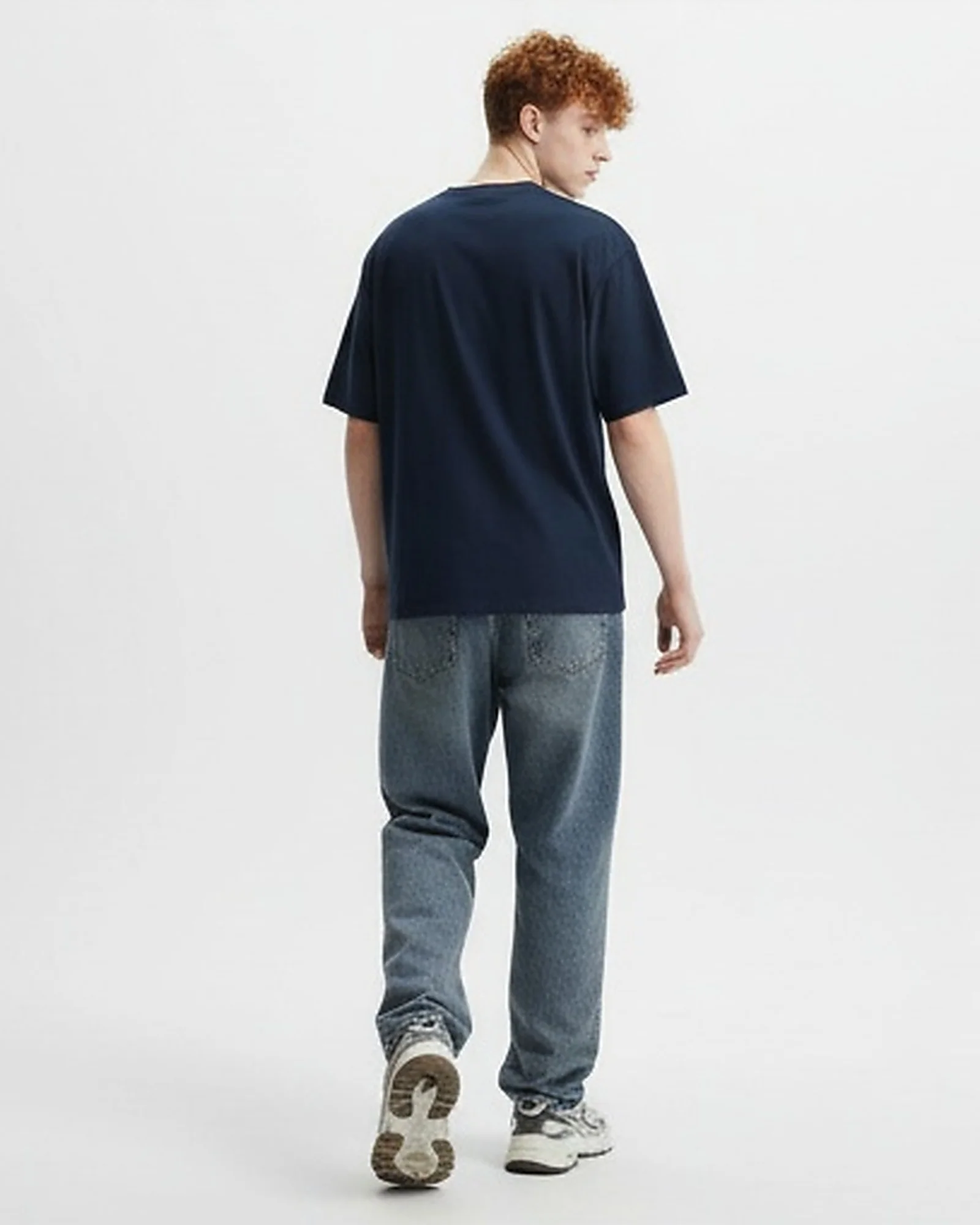 Navy Graphic Oversized Short Sleeve Tee - R216403 - Image 4