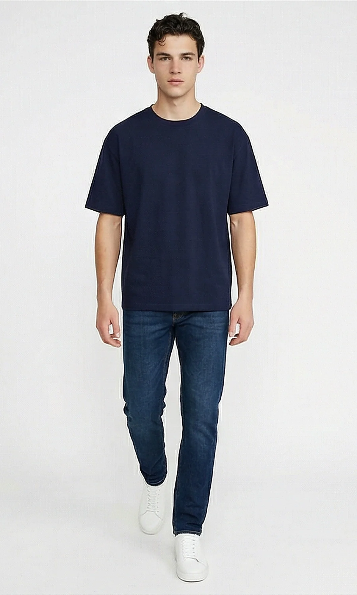 Midnight Navy Oversized Essential Tee - R216563 - Image 4