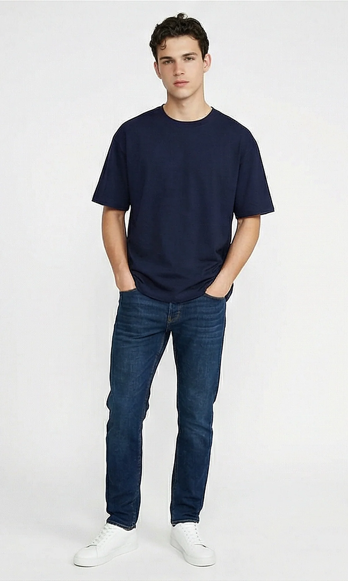 Midnight Navy Oversized Essential Tee - R216563 - Image 5