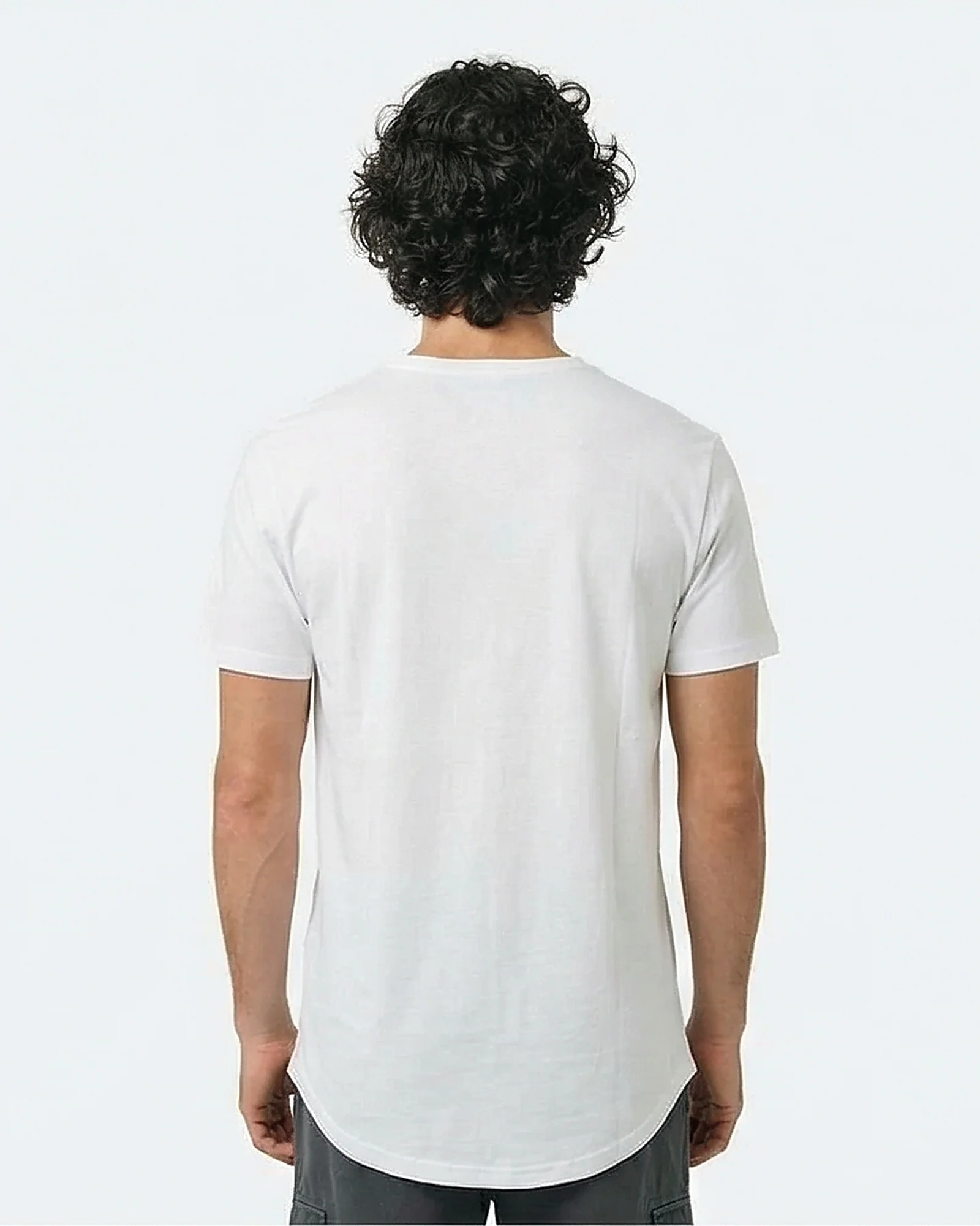 Optic White Signature Curved Hem Crew Tee - R216125 - Image 2
