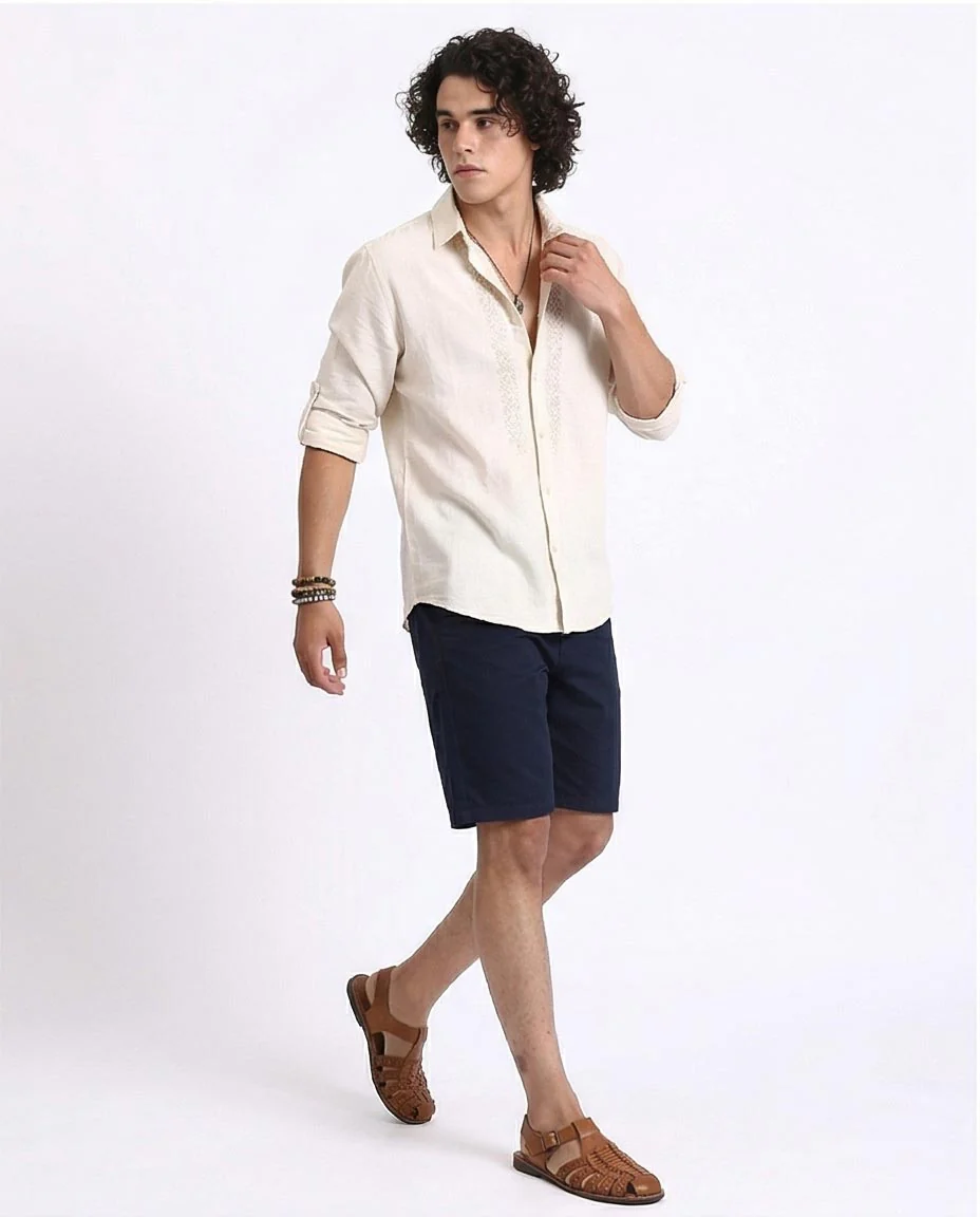Ravin Men’s Tailored Navy Chino Shorts – Slim Fit Casual Classic - R209460 - Image 3