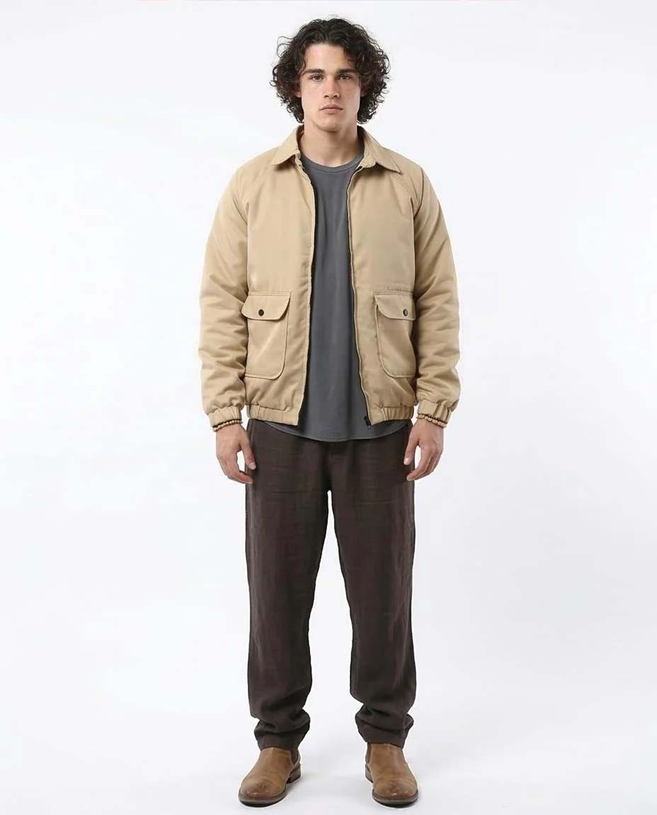 Tan Utility Harrington Jacket - O175495 - Image 3