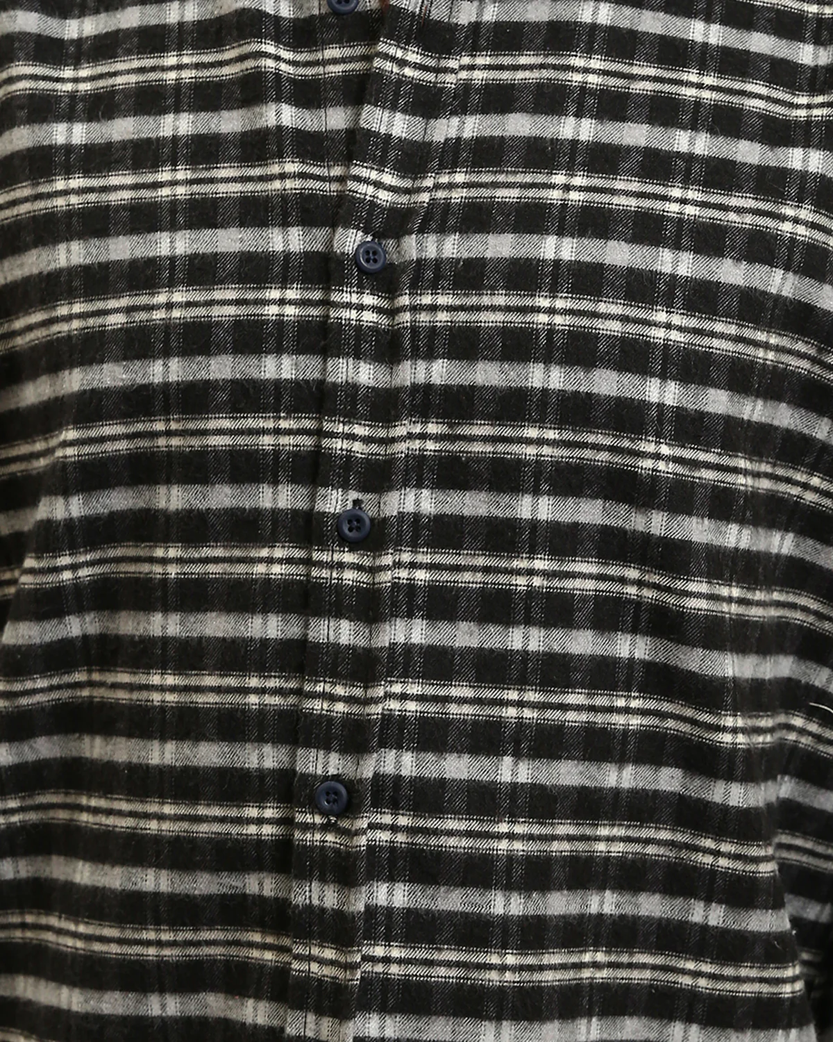 Ravin Men's Textured Striped Flannel Shirt - Black & Charcoal R215010 - Image 4