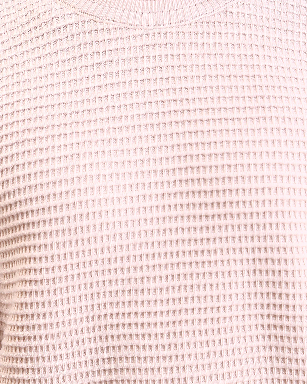 Ravin Men’s Textured Waffle-Knit Crewneck Sweater – Pale Blush - R214485 - Image 4