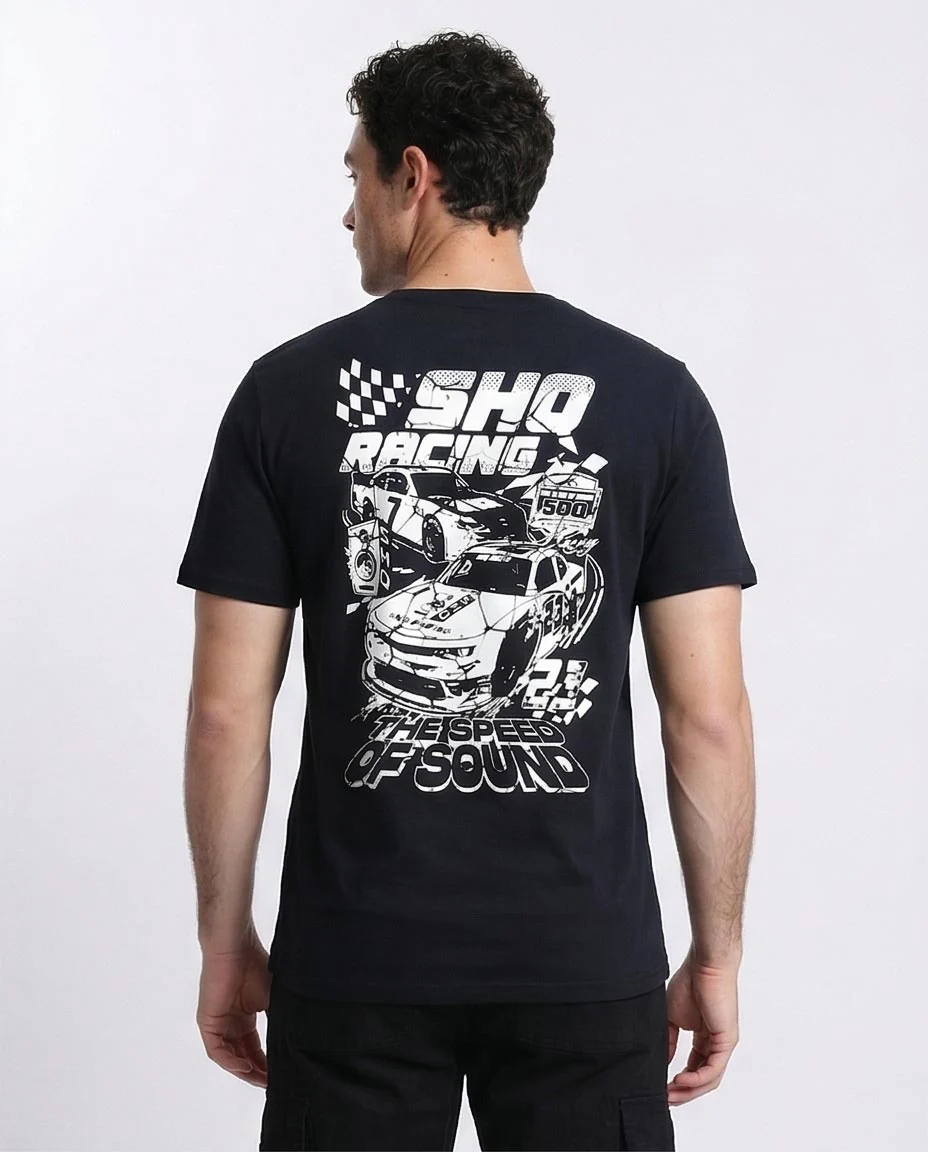 RAVIN Men's "The Speed of Sound" SHO Racing Graphic T-Shirt - Black - R209372 - Image 2