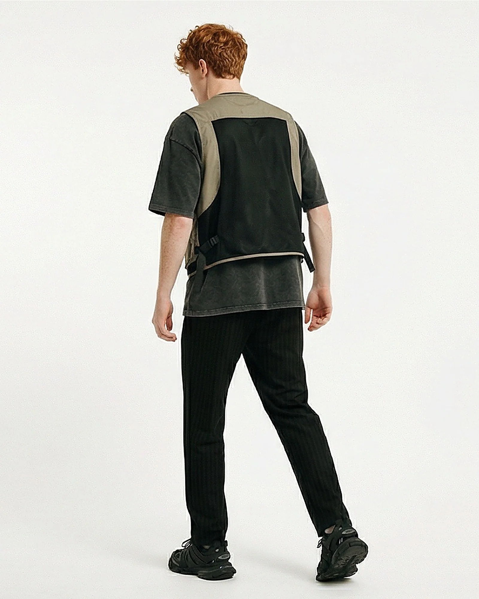 Ravin Men's Corduroy Pique Stripe Pants - Textured Comfort for the Modern Boho - Black - R216863 - Image 5