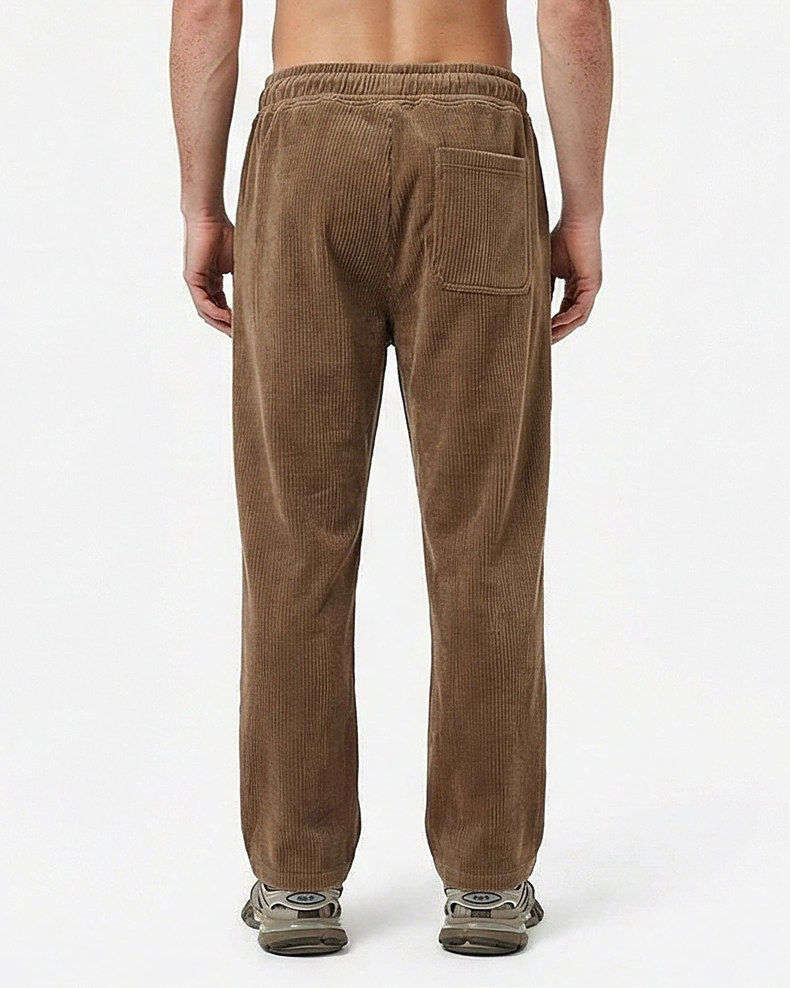 Earth Brown Relaxed Fit Corduroy Trousers - R216923 - Image 2