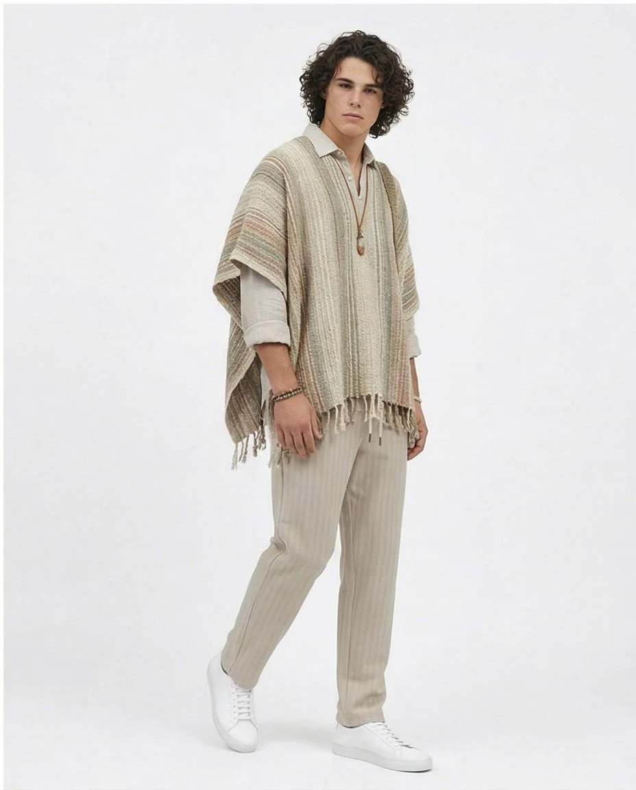 Ravin Men’s Pique Stripe Corduroy Pants - Textured Casual Drawstring Trousers in Beige - R216862 - Image 4