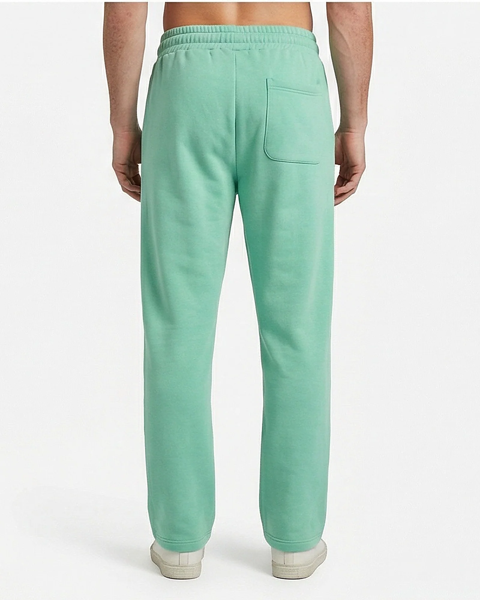 Mint Green Relaxed Fit Fleece Sweatpants - R217286 - Image 4