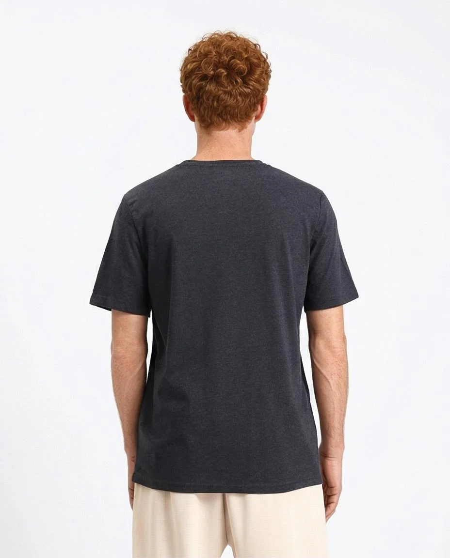 Ravin Men's "Trust the Process" Heather Black Single Jersey T-Shirt - R208586 - Image 2