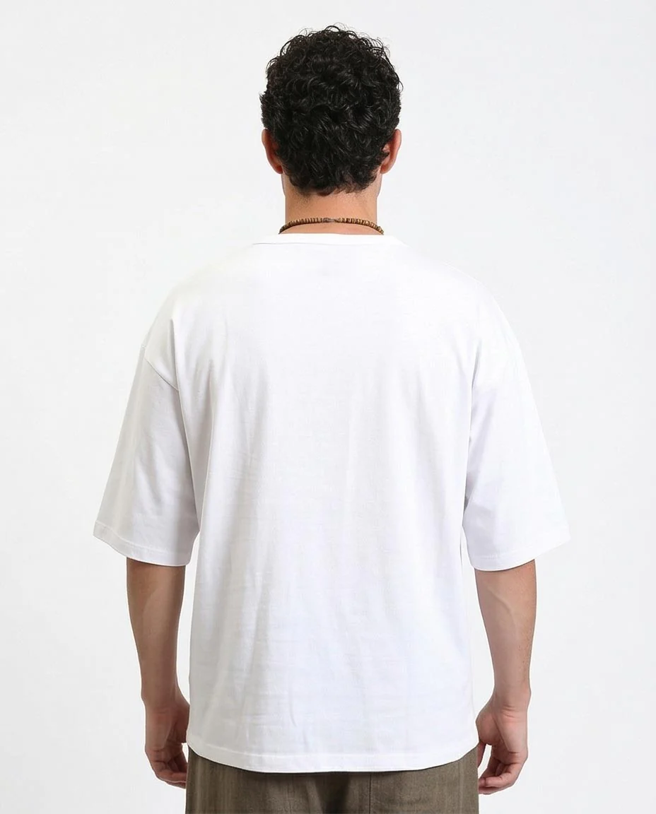 Ravin | Men’s Ultra-Oversized Boxy Tee – Optic White - R215873 - Image 2
