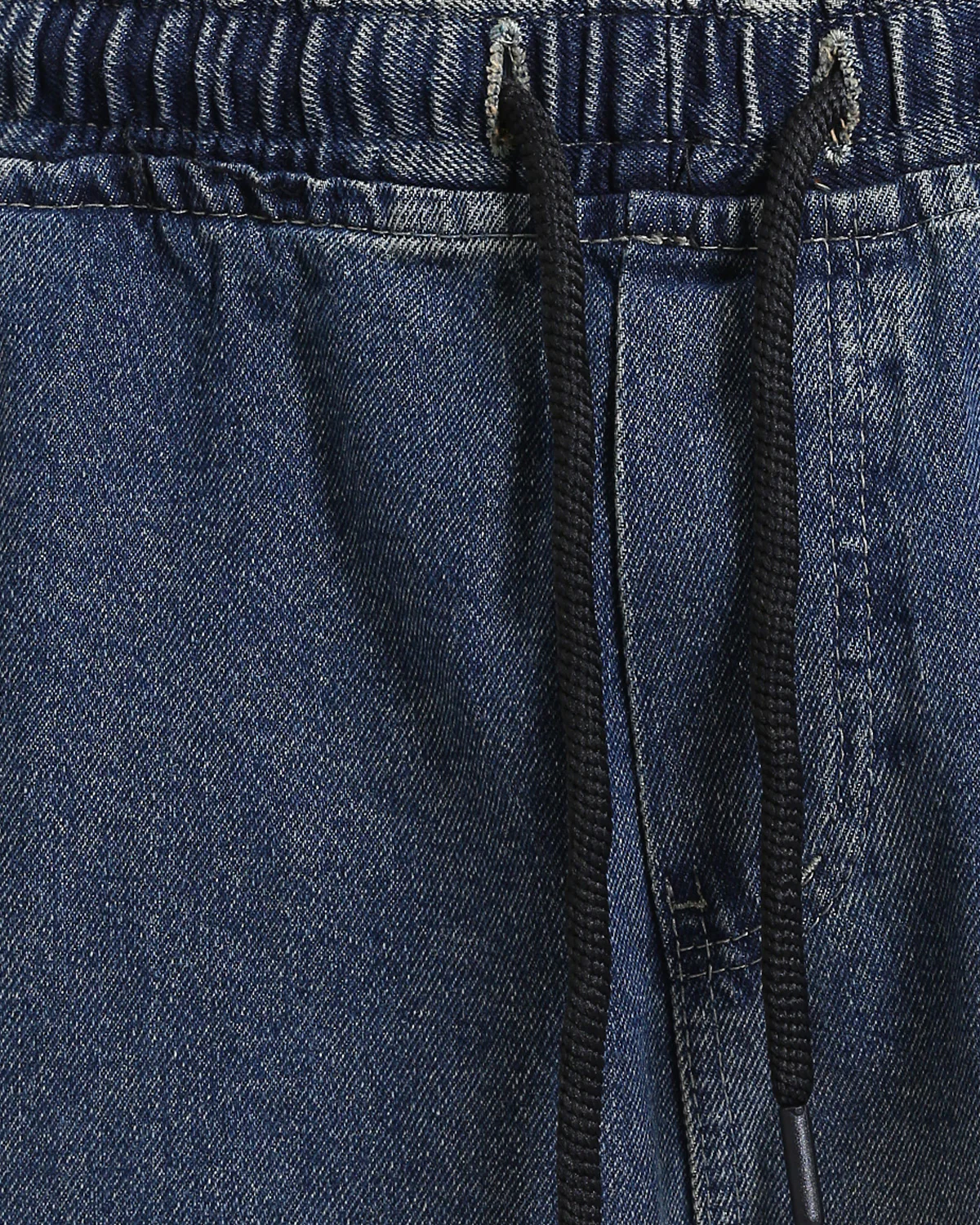 Ravin Men's Wide-Leg Vintage Wash Denim Joggers: Elevated Streetwear Style - Denim Blue - R214603 - Image 3