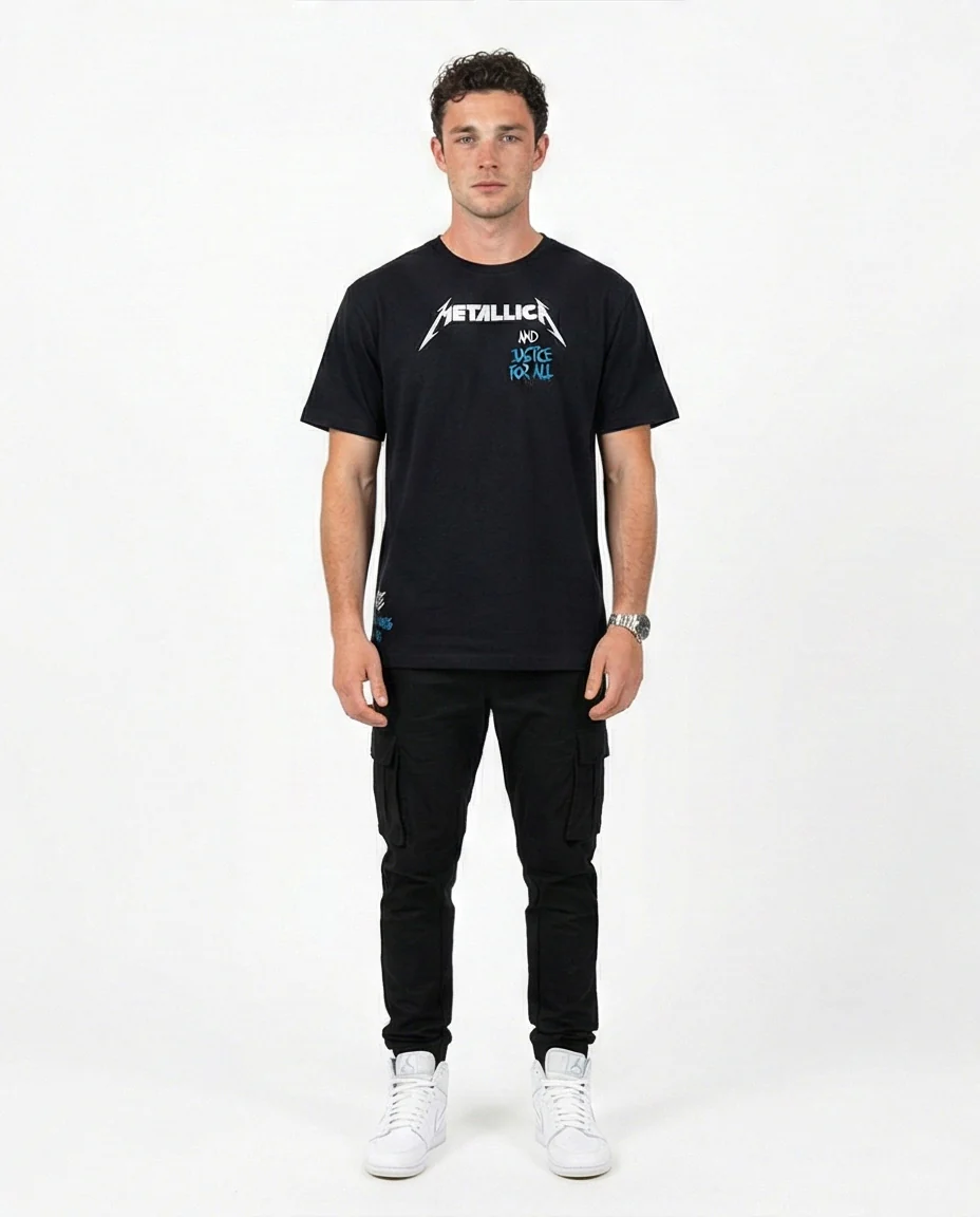 Metallica 'And Justice For All' Graphic Black Tee - Image 3